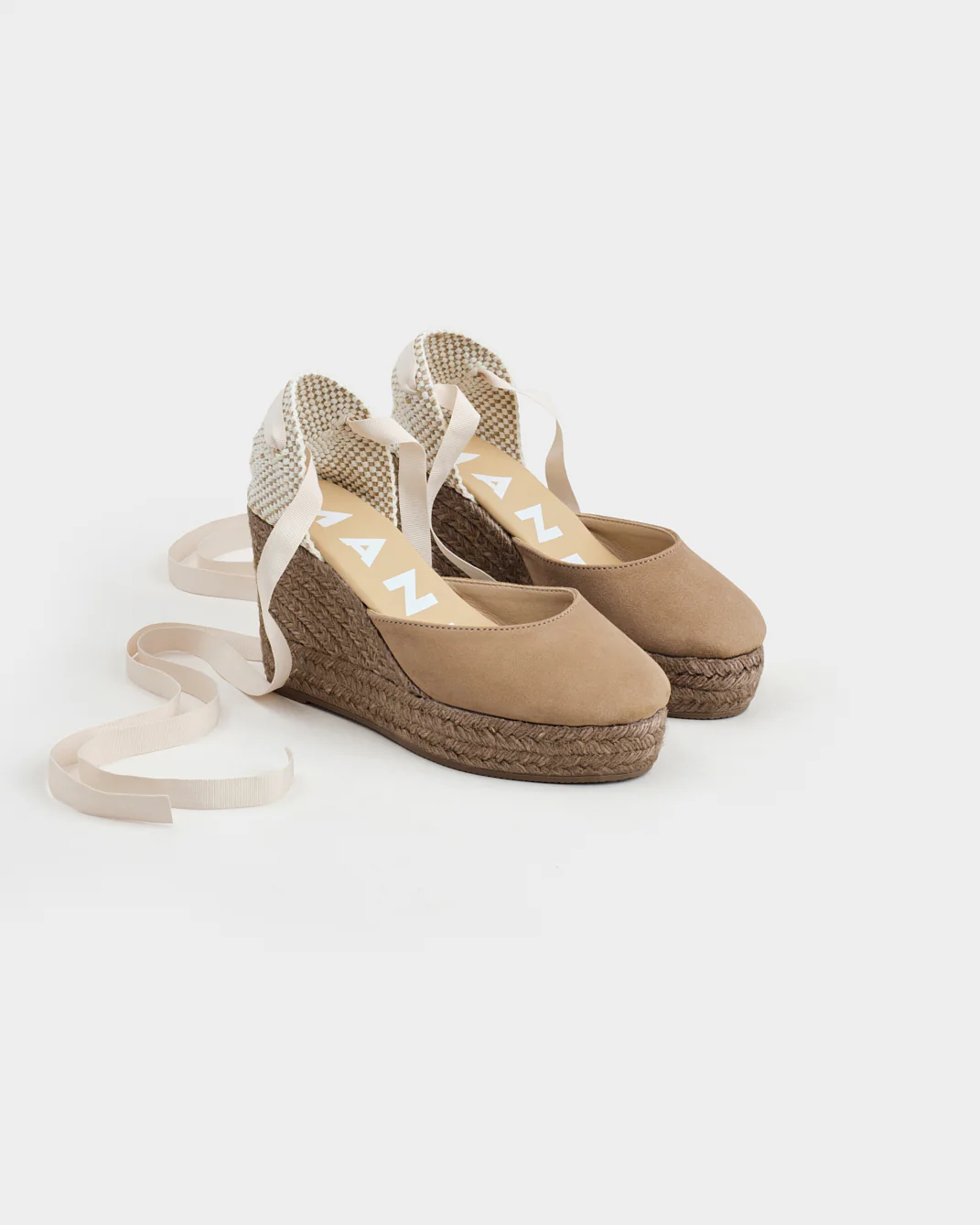 Suede Wedge Espadrilles - W16WV - Hamptons Vintage Taupe On Tone - Image 3
