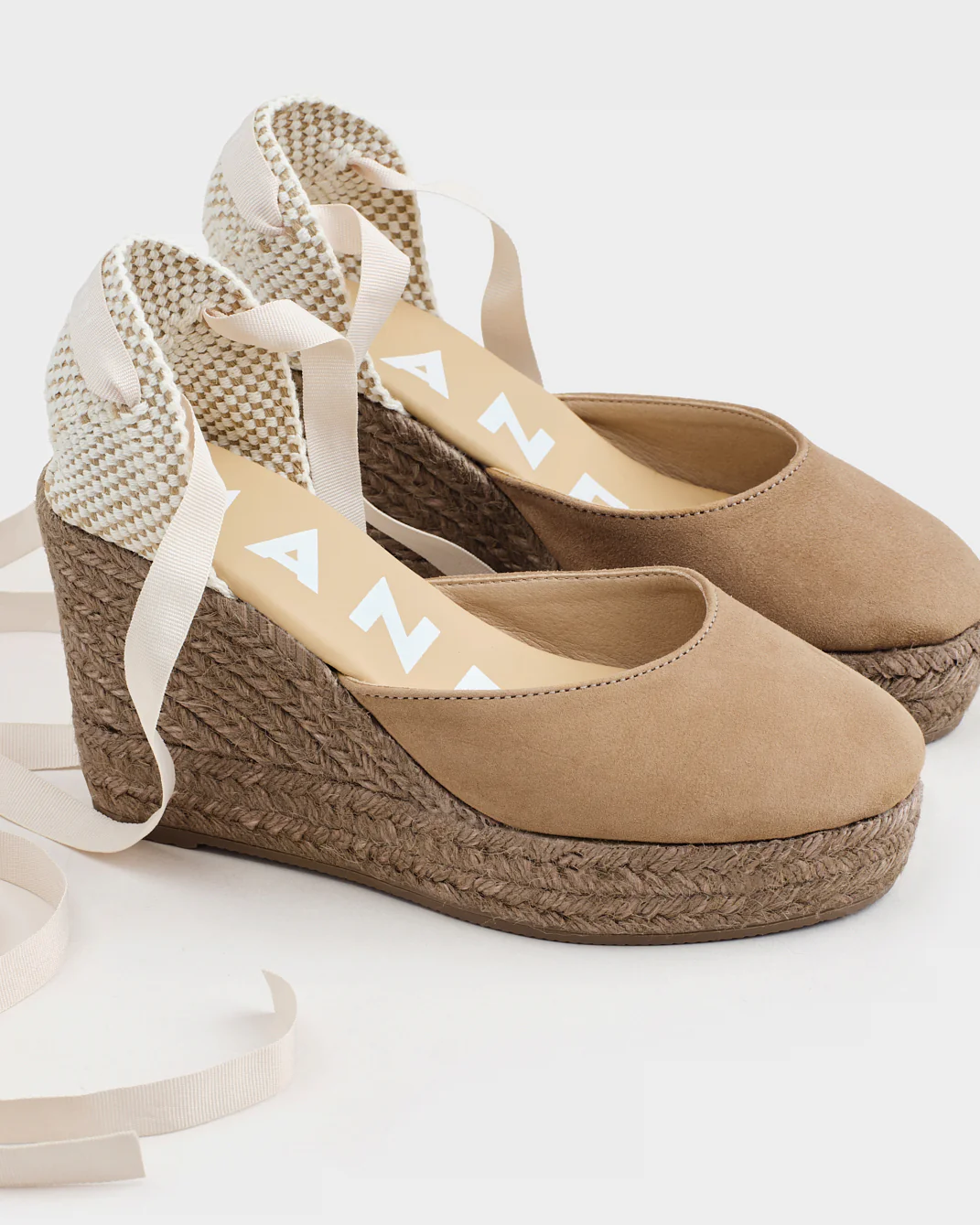 Suede Wedge Espadrilles - W16WV - Hamptons Vintage Taupe On Tone - Image 4