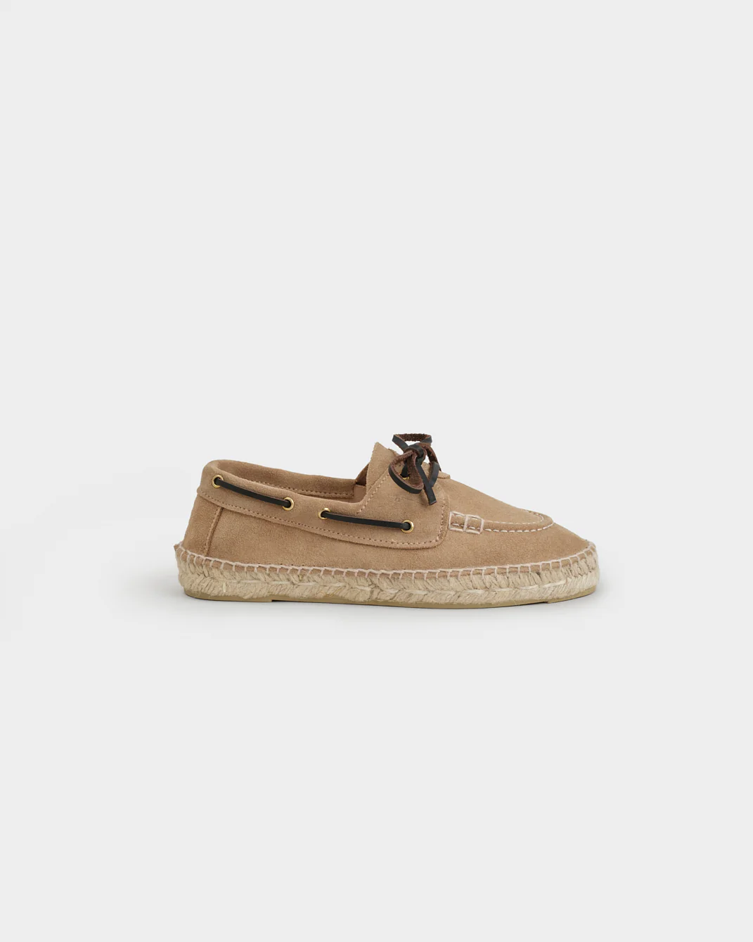 Suede Boat-Shoes Espadrilles - W19KG - Hamptons - Vintage Taupe