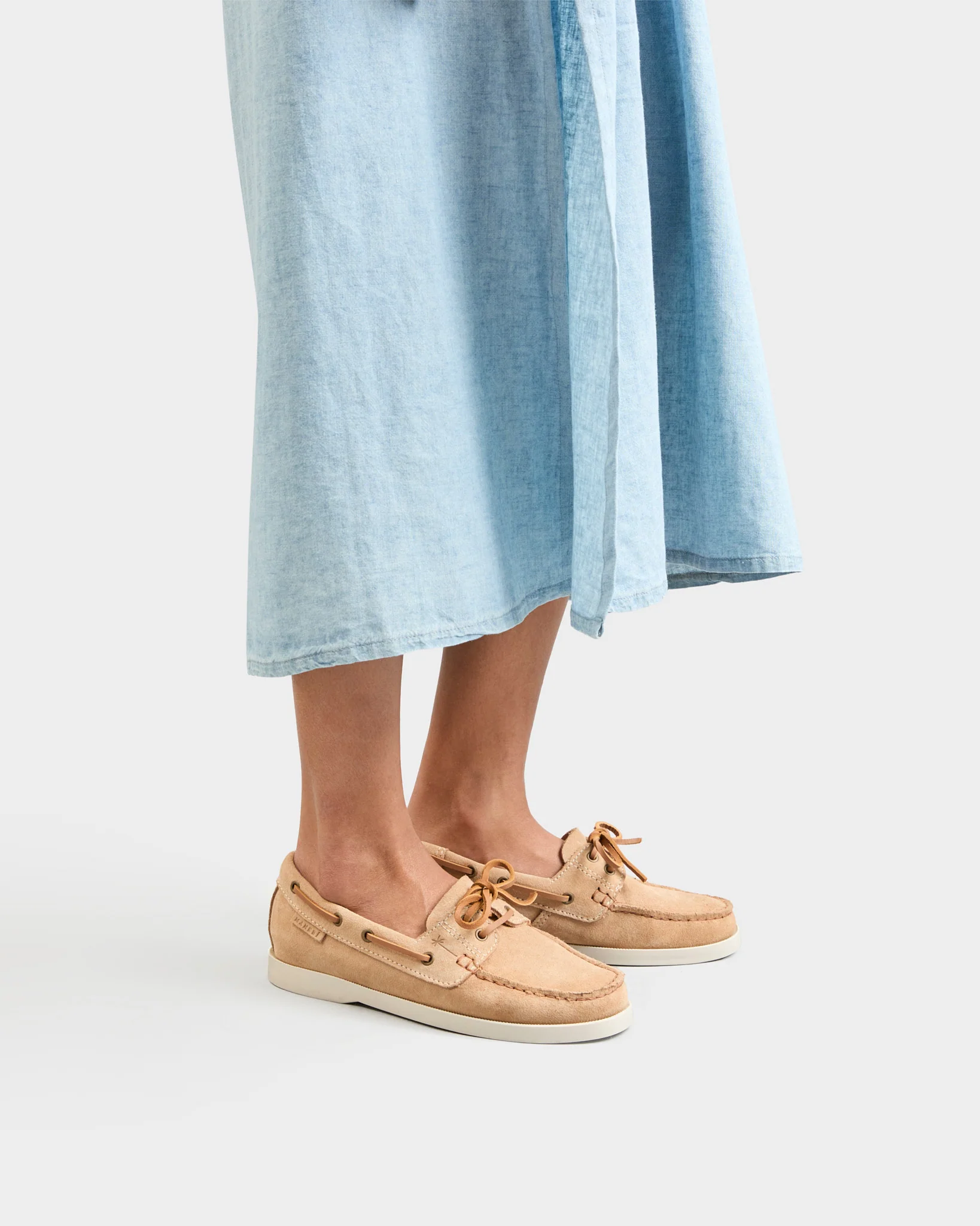Suede Boat-Shoes - K11KK - Hamptons Champagne Beige - Image 2