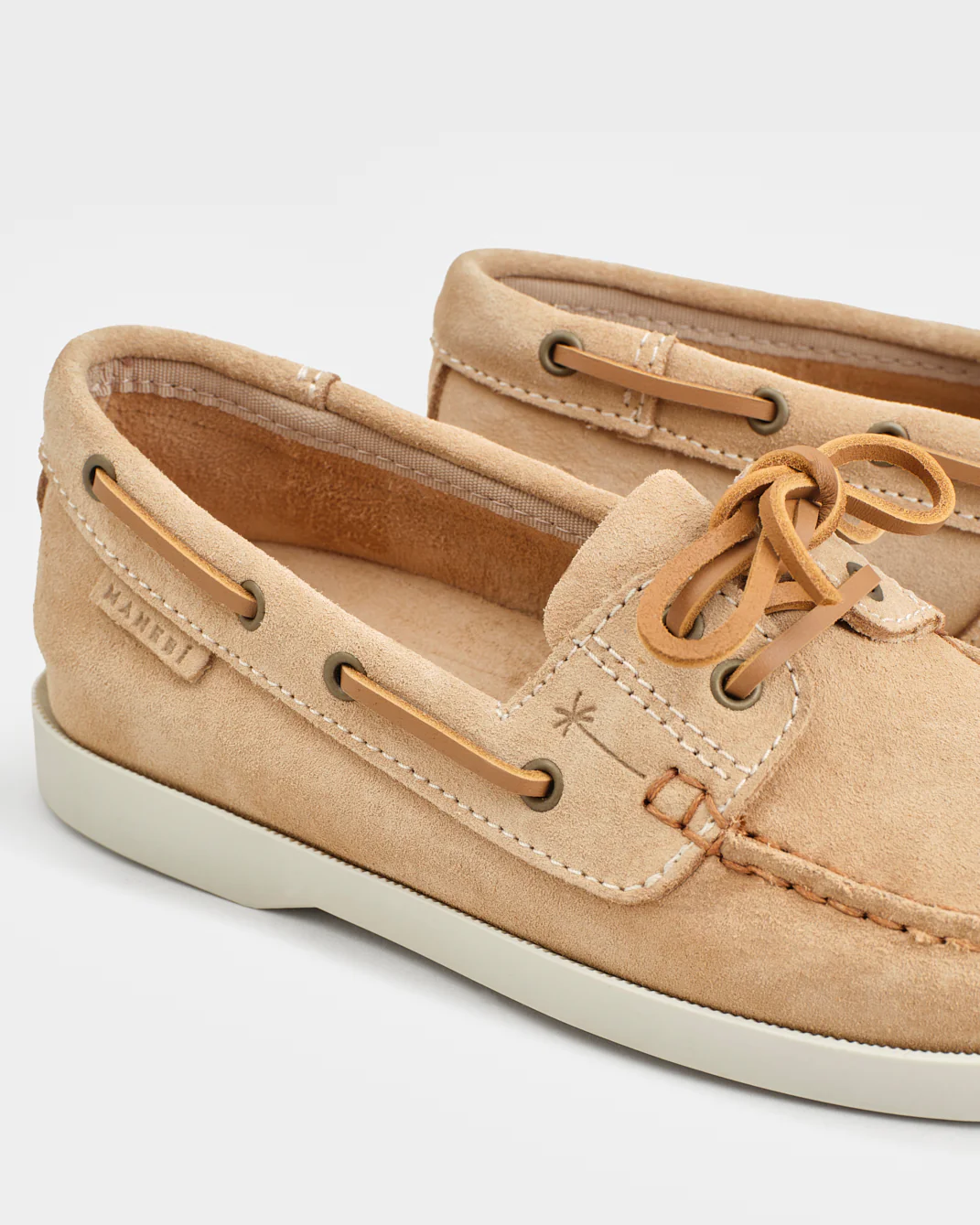 Suede Boat-Shoes - K11KK - Hamptons Champagne Beige - Image 4