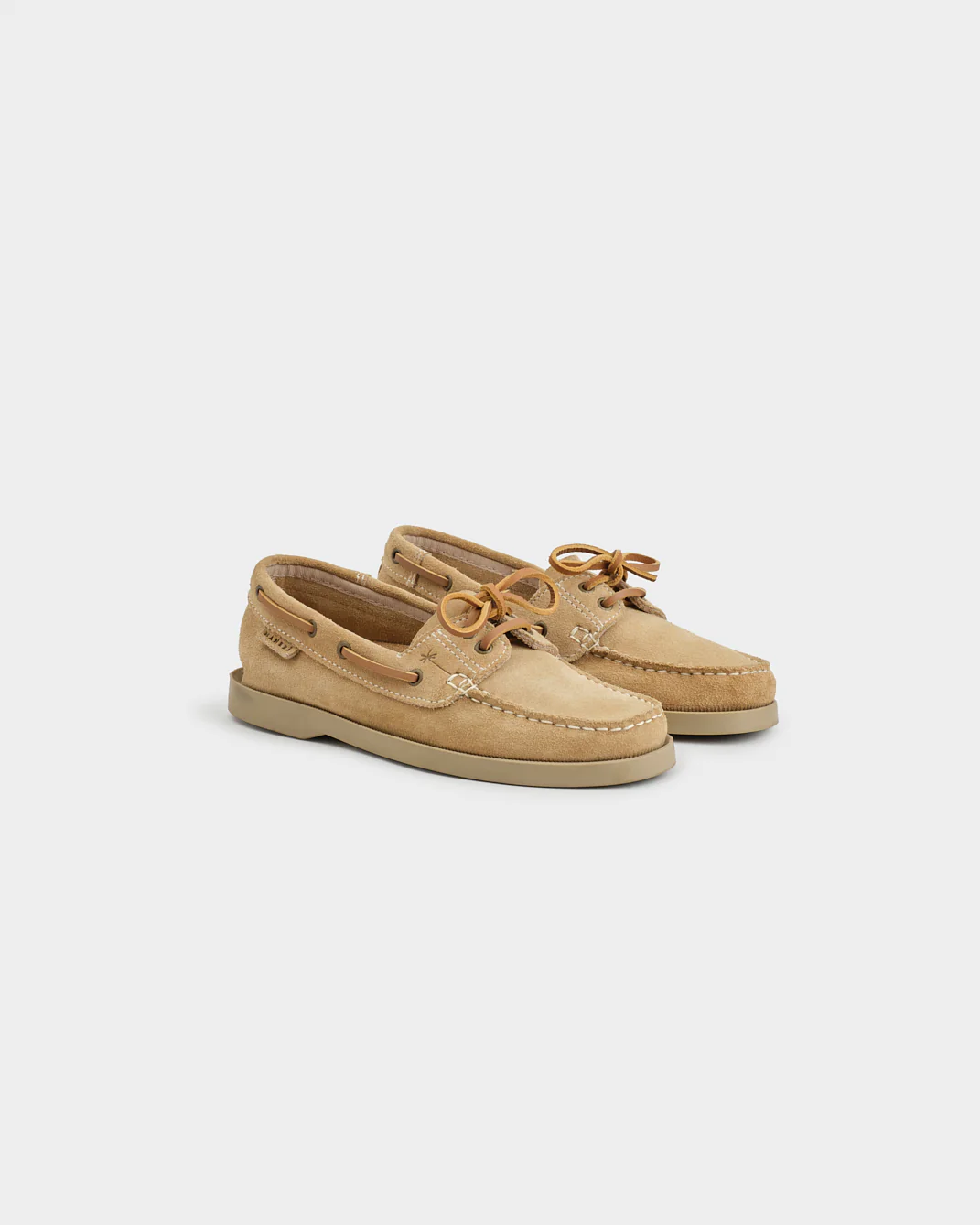 Suede Boat Shoes - K12KK - Hamptons Champagne Beige on Tone - Image 3