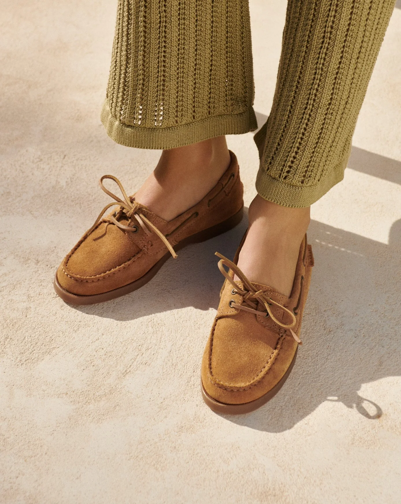 Suede Boat-Shoes - R39KK - Hamptons Cuero - Image 6