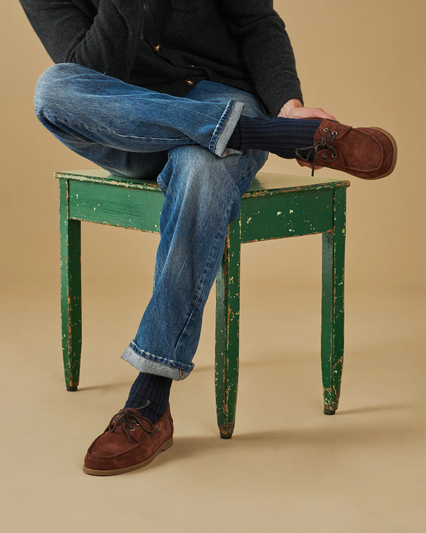Suede Boat-Shoes - R90KM - Hamptons - Sienna - Image 2