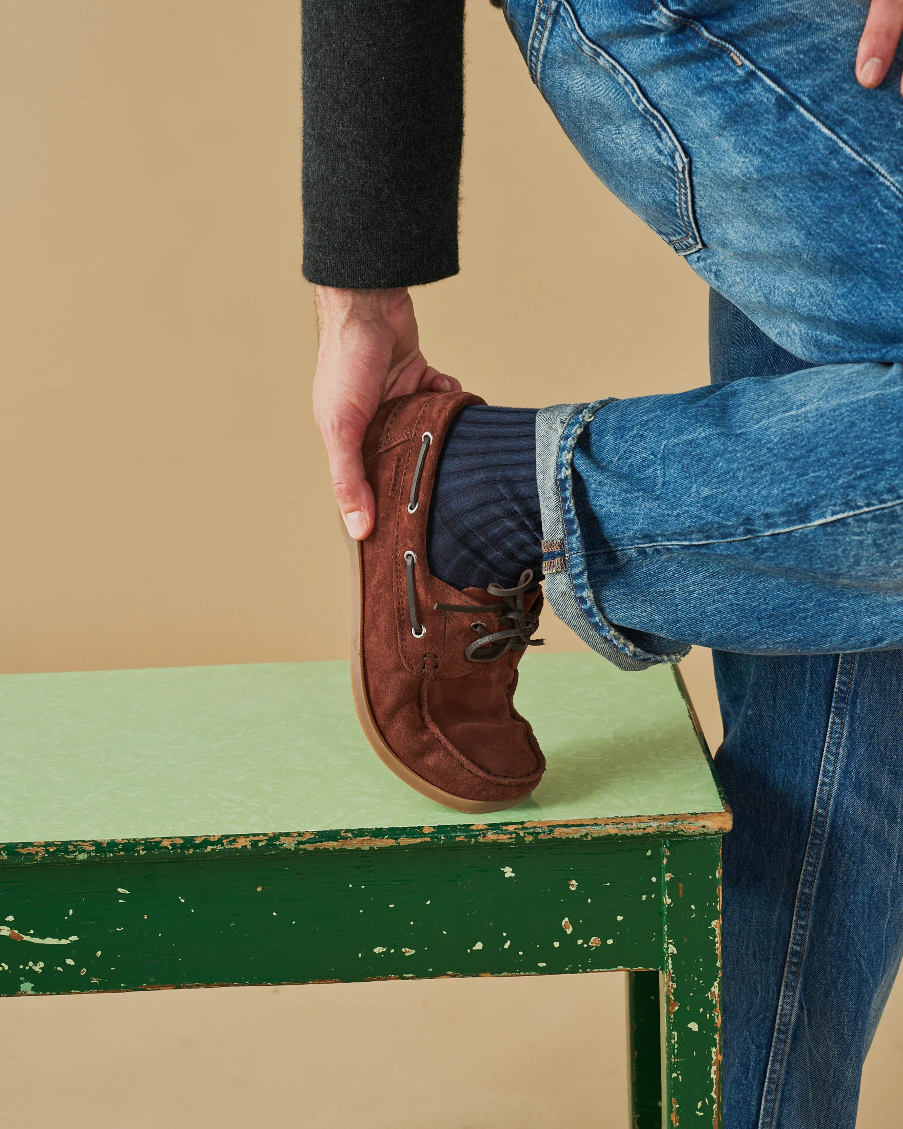 Suede Boat-Shoes - R90KM - Hamptons - Sienna - Image 4
