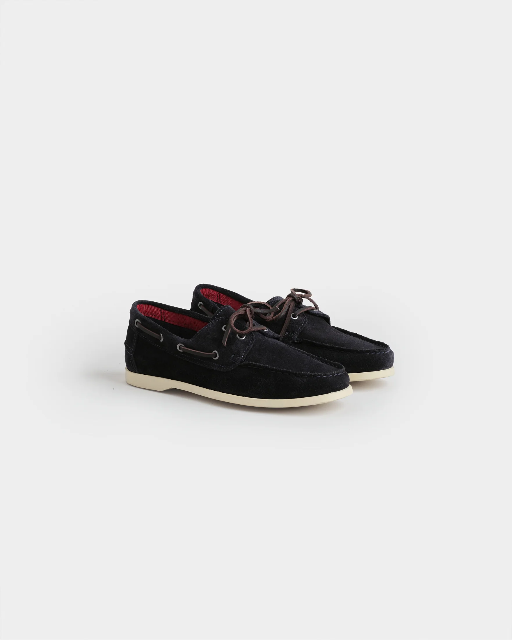Swan Suede Boat Shoes - Q74KM - Luca Rubinacci x Manebí Navy Blue - Image 3