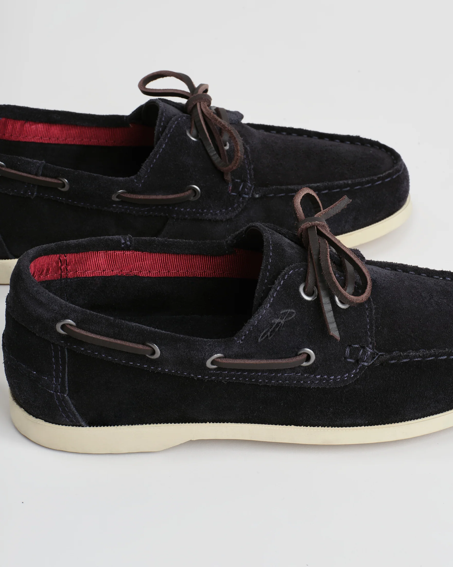 Swan Suede Boat Shoes - Q74KM - Luca Rubinacci x Manebí Navy Blue - Image 4