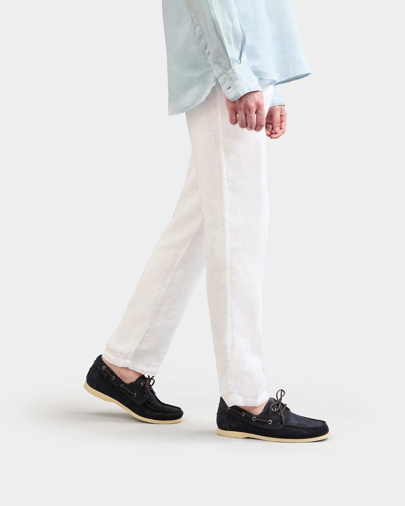 Swan Suede Boat Shoes - Q74KM - Luca Rubinacci x Manebí Navy Blue - Image 5