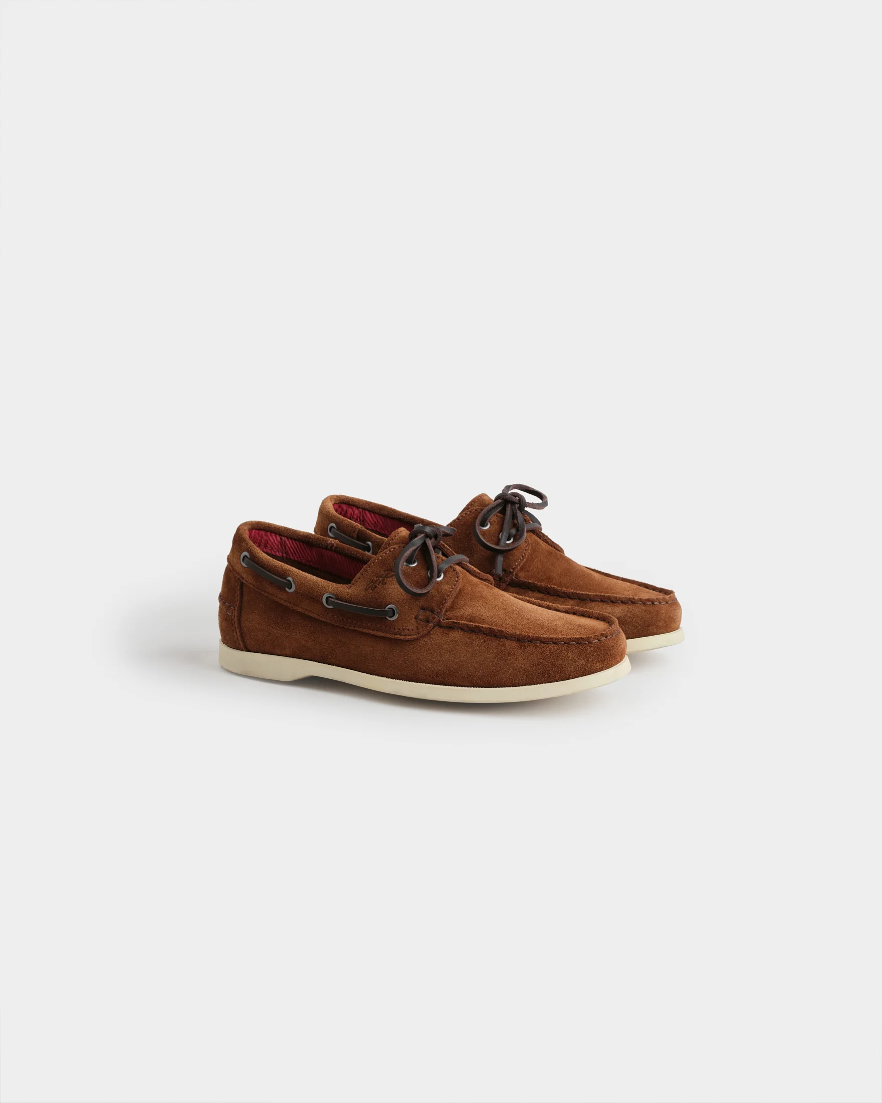 Swan Suede Boat Shoes - Q72KM - Luca Rubinacci x Manebí Tobacco - Image 3