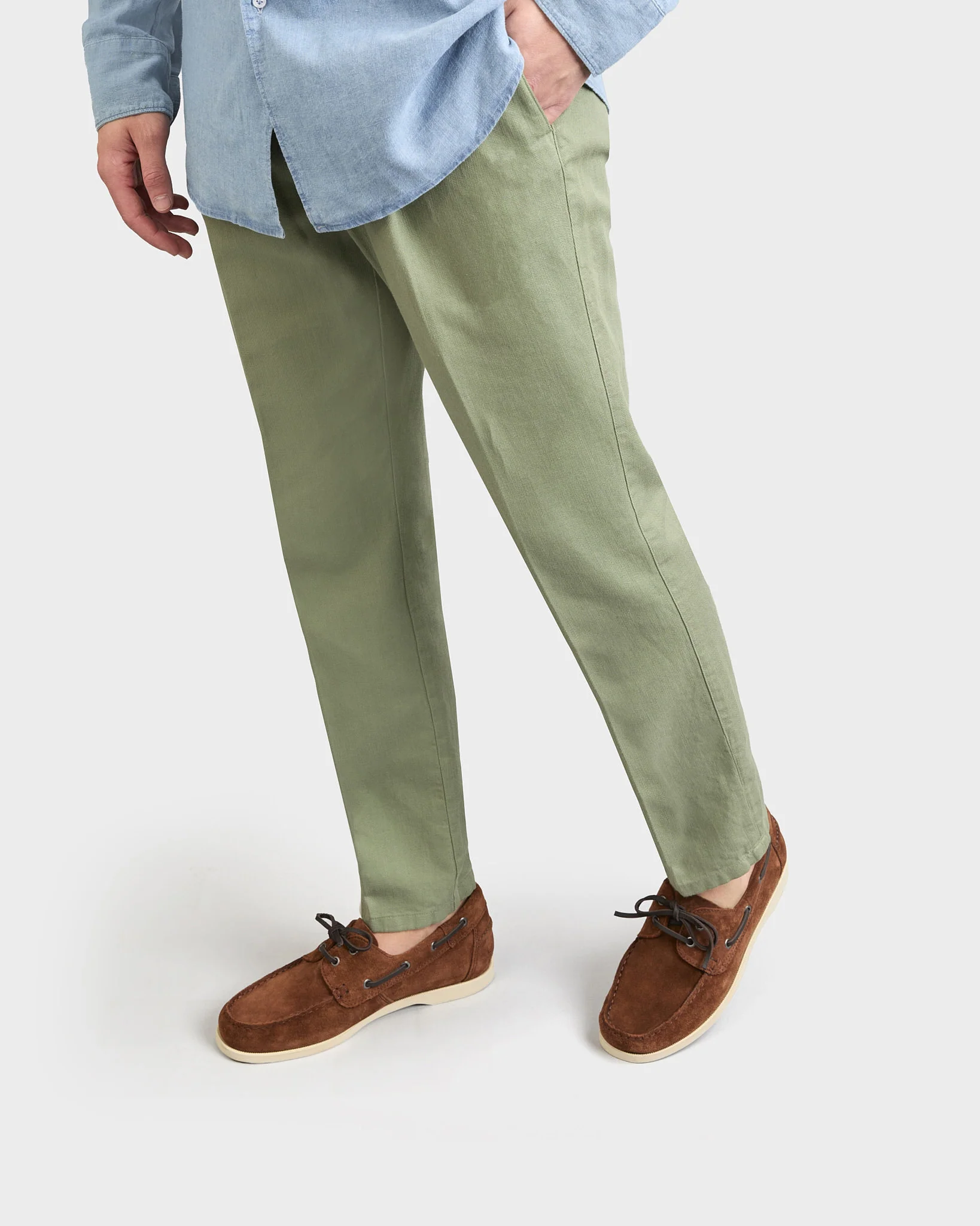 Swan Suede Boat Shoes - Q72KM - Luca Rubinacci x Manebí Tobacco - Image 5