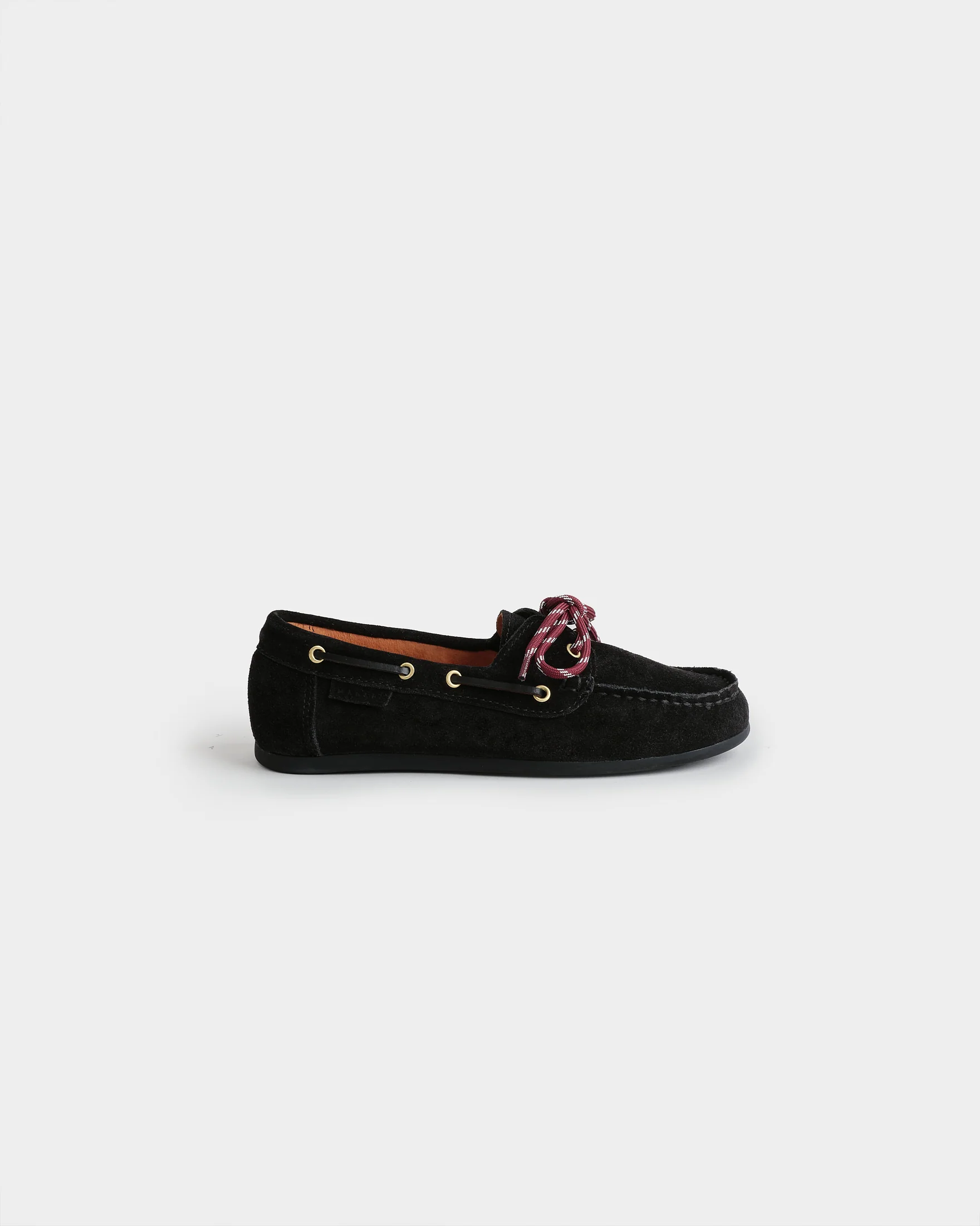 Suede Deck Shoes - K10RU - Hamptons - Black