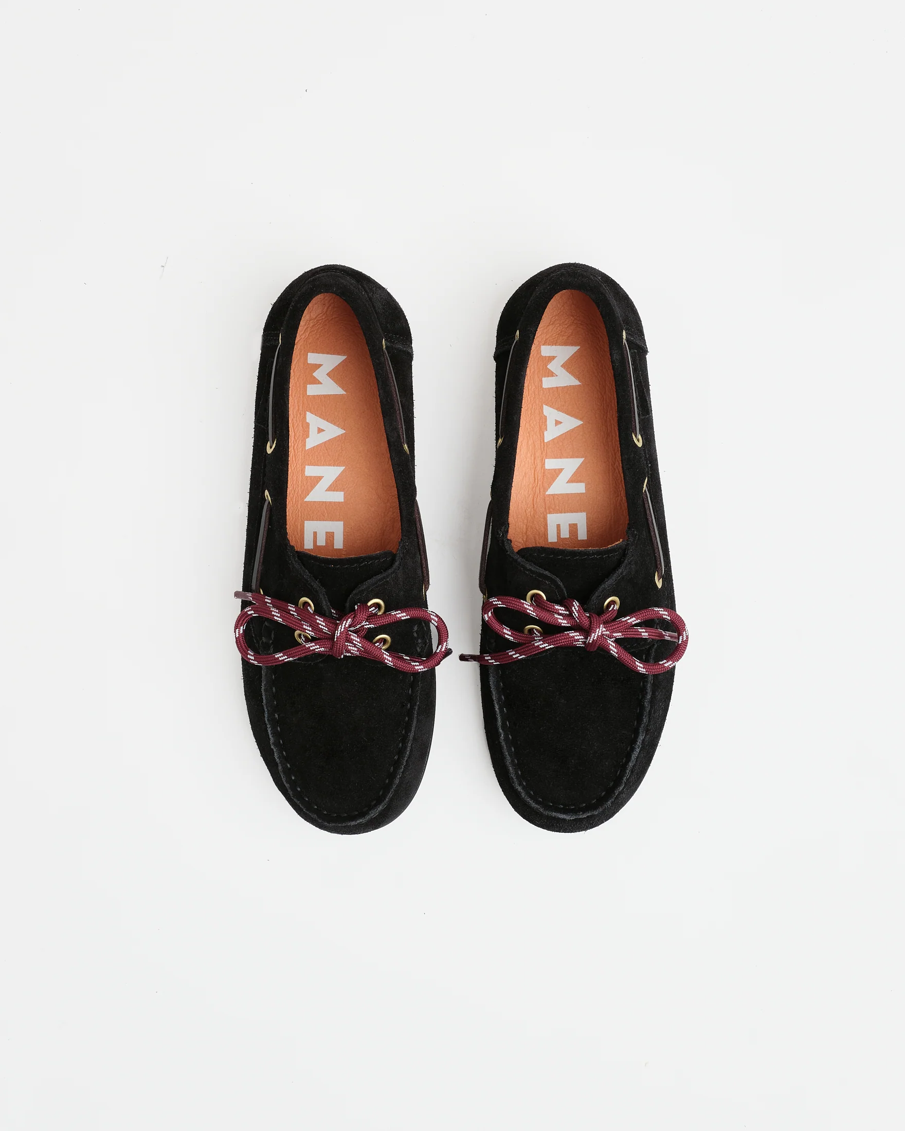 Suede Deck Shoes - K10RU - Hamptons - Black - Image 3