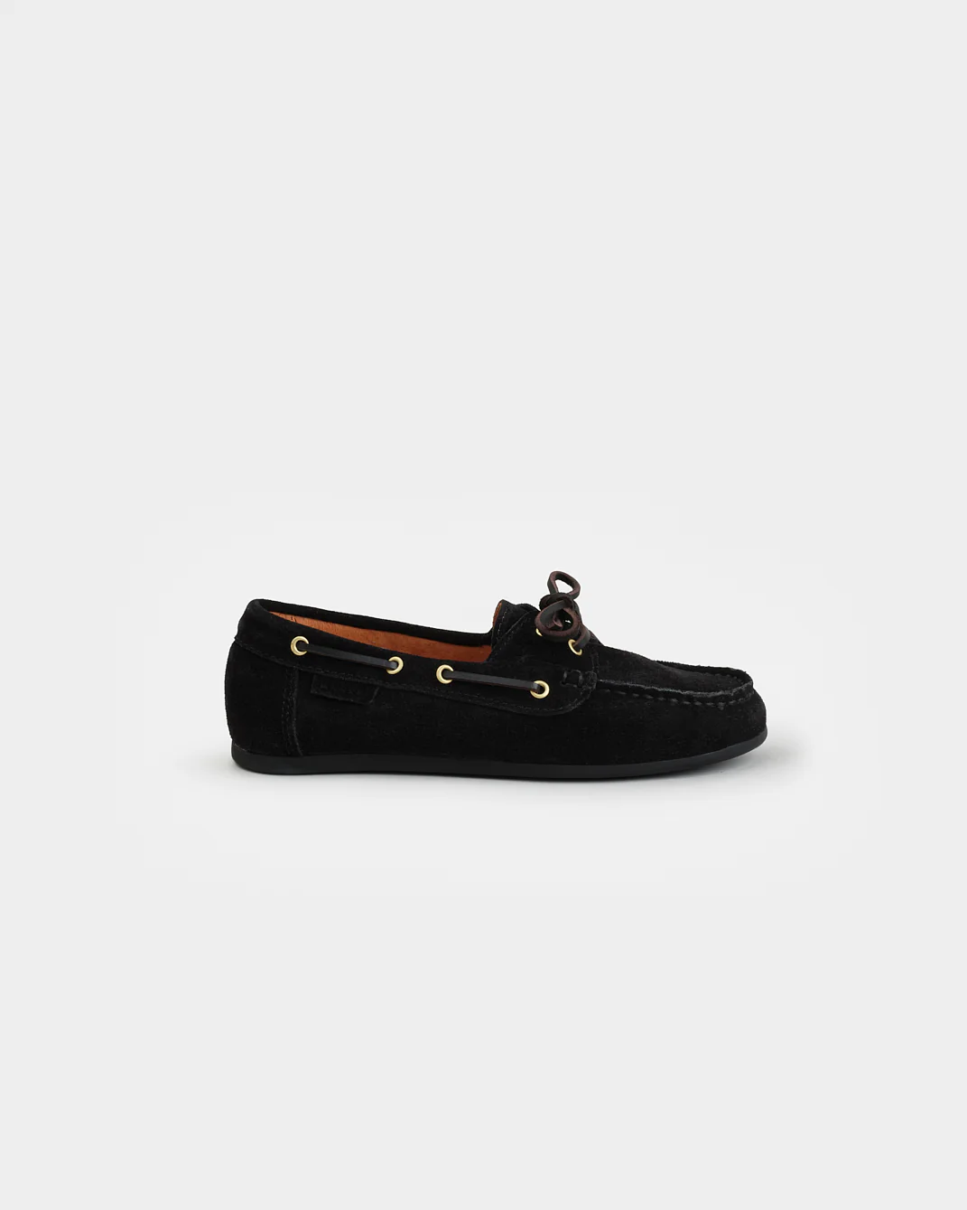 Suede Deck Shoes - K10RU - Hamptons - Black - Image 4
