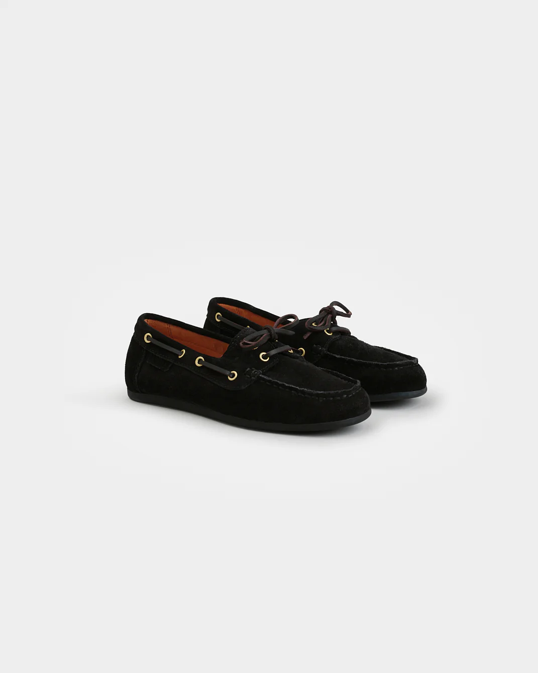 Suede Deck Shoes - K10RU - Hamptons - Black - Image 5