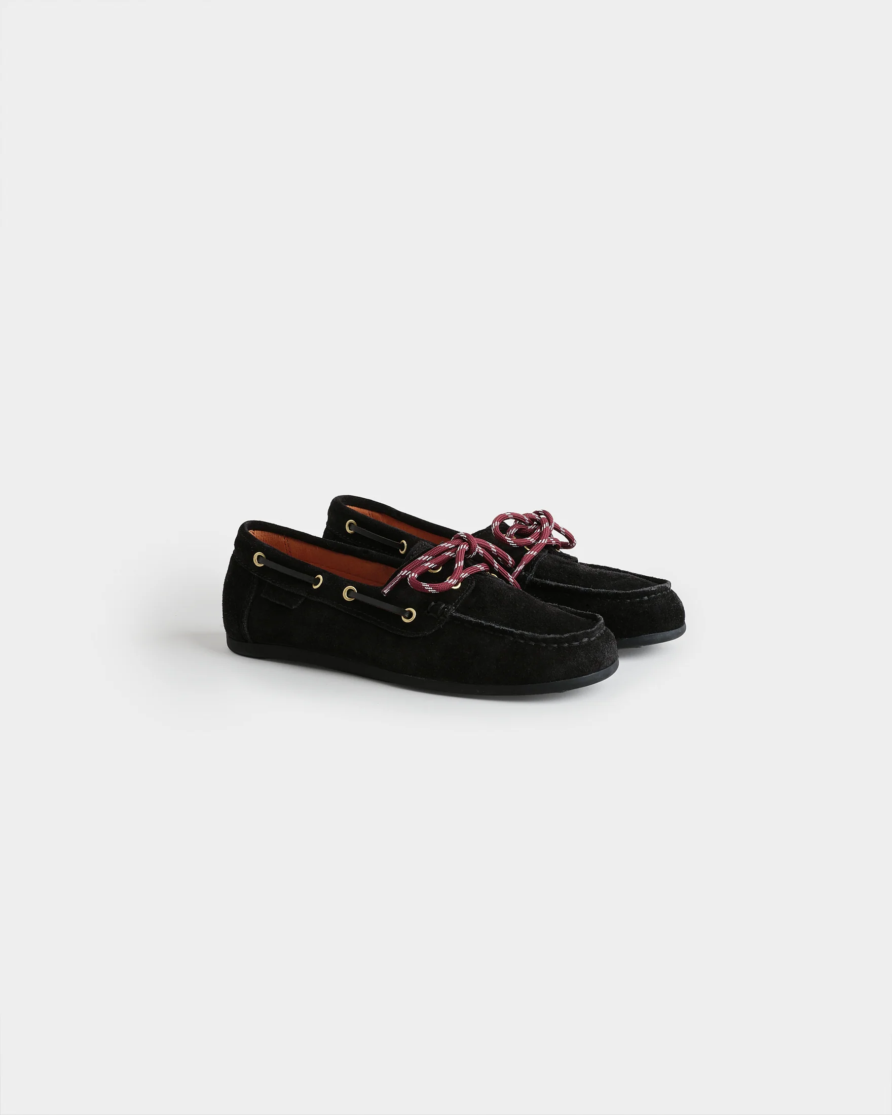 Suede Deck Shoes - K10RU - Hamptons - Black - Image 6