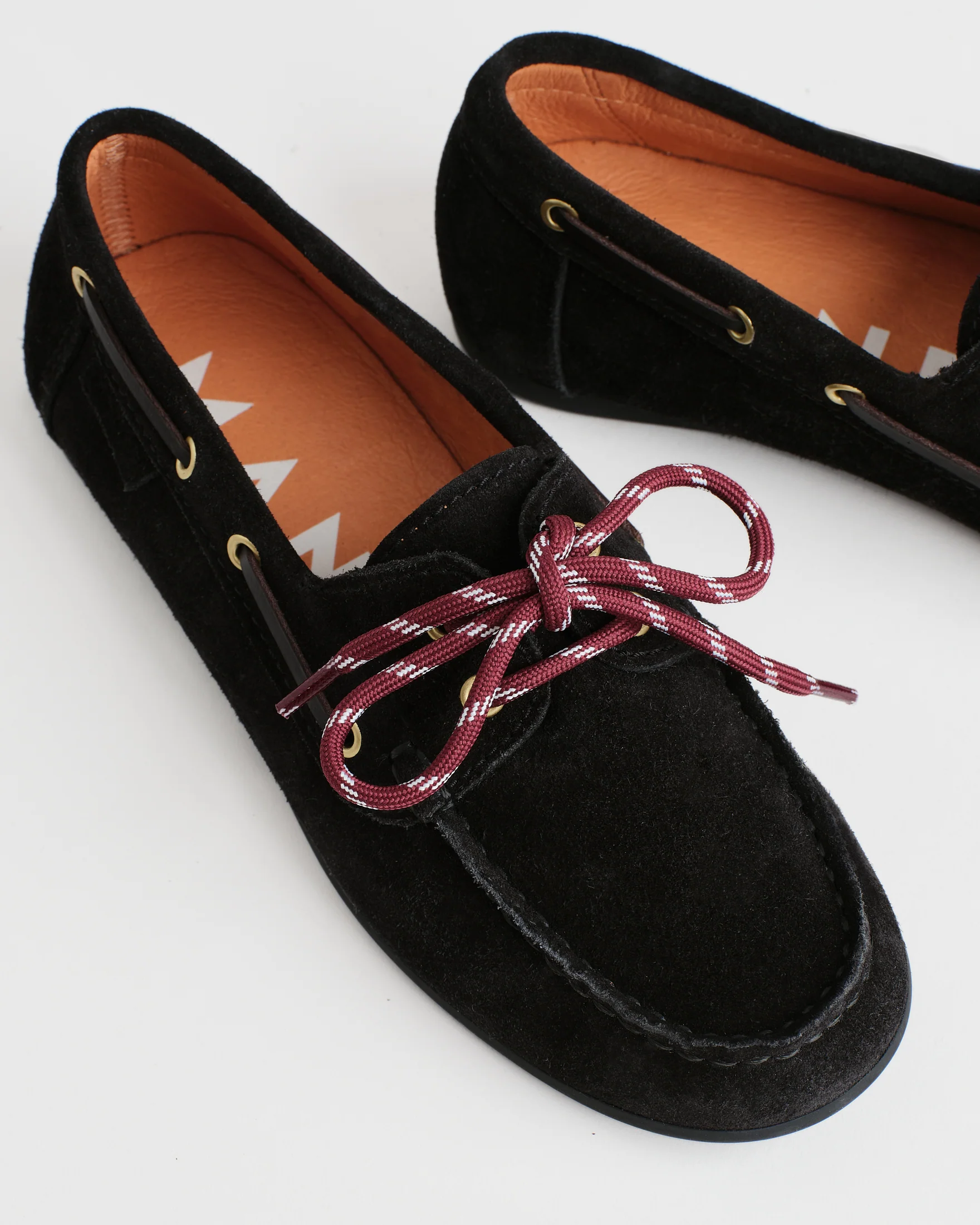 Suede Deck Shoes - K10RU - Hamptons - Black - Image 9