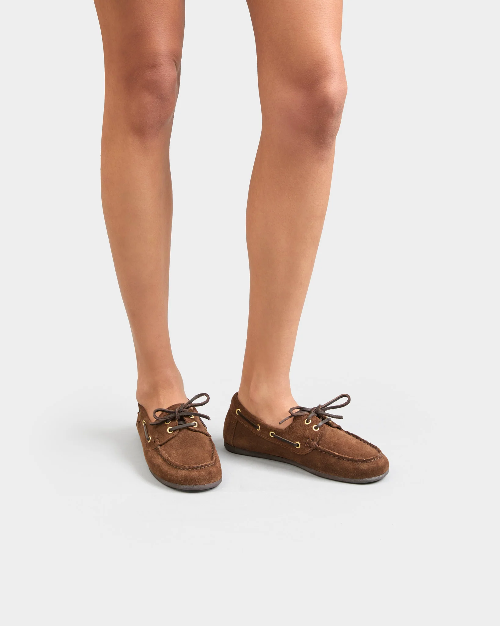 Suede Deck Shoes - R57RU - Hamptons - Cocoa - Image 3