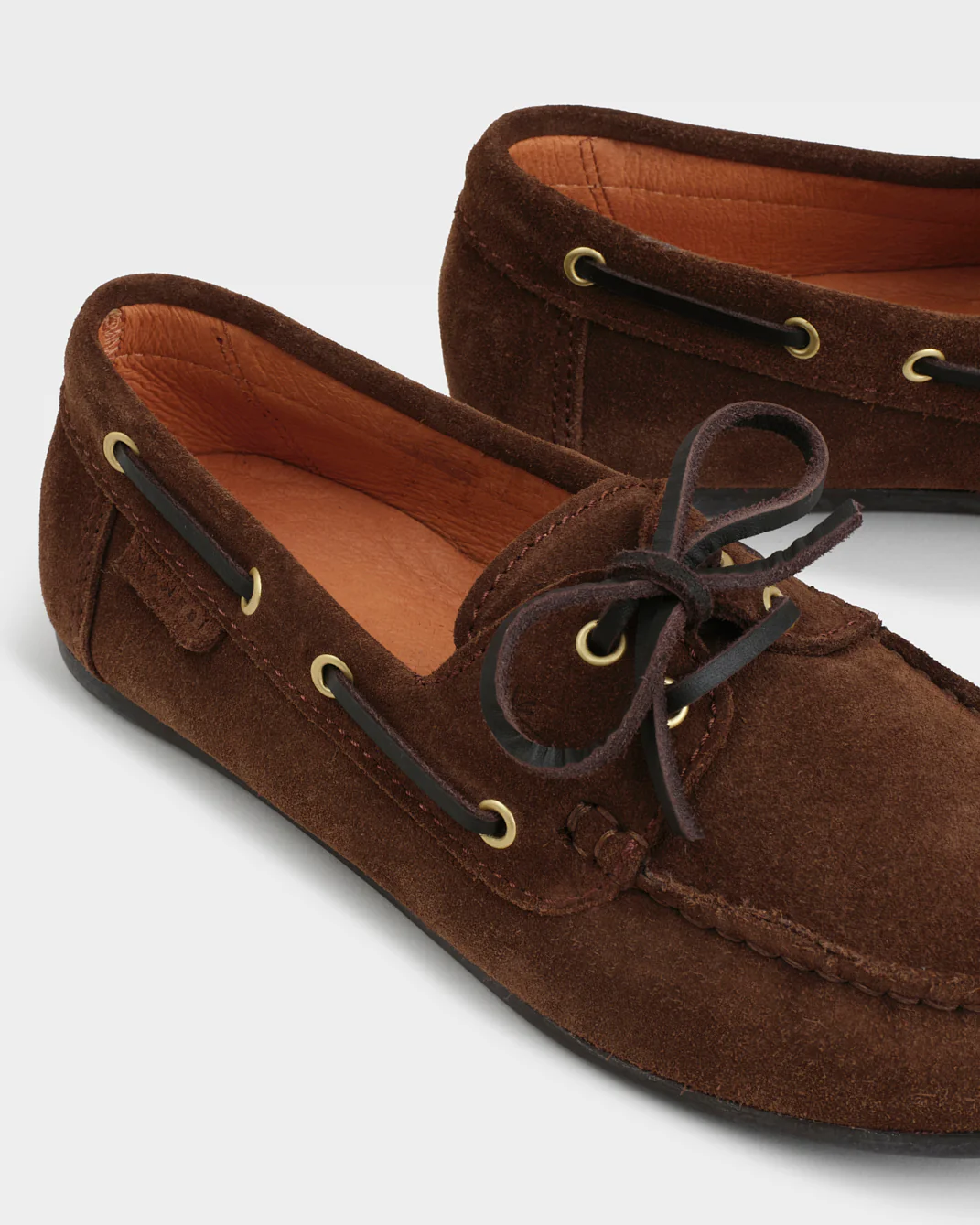 Suede Deck Shoes - R57RU - Hamptons - Cocoa - Image 8