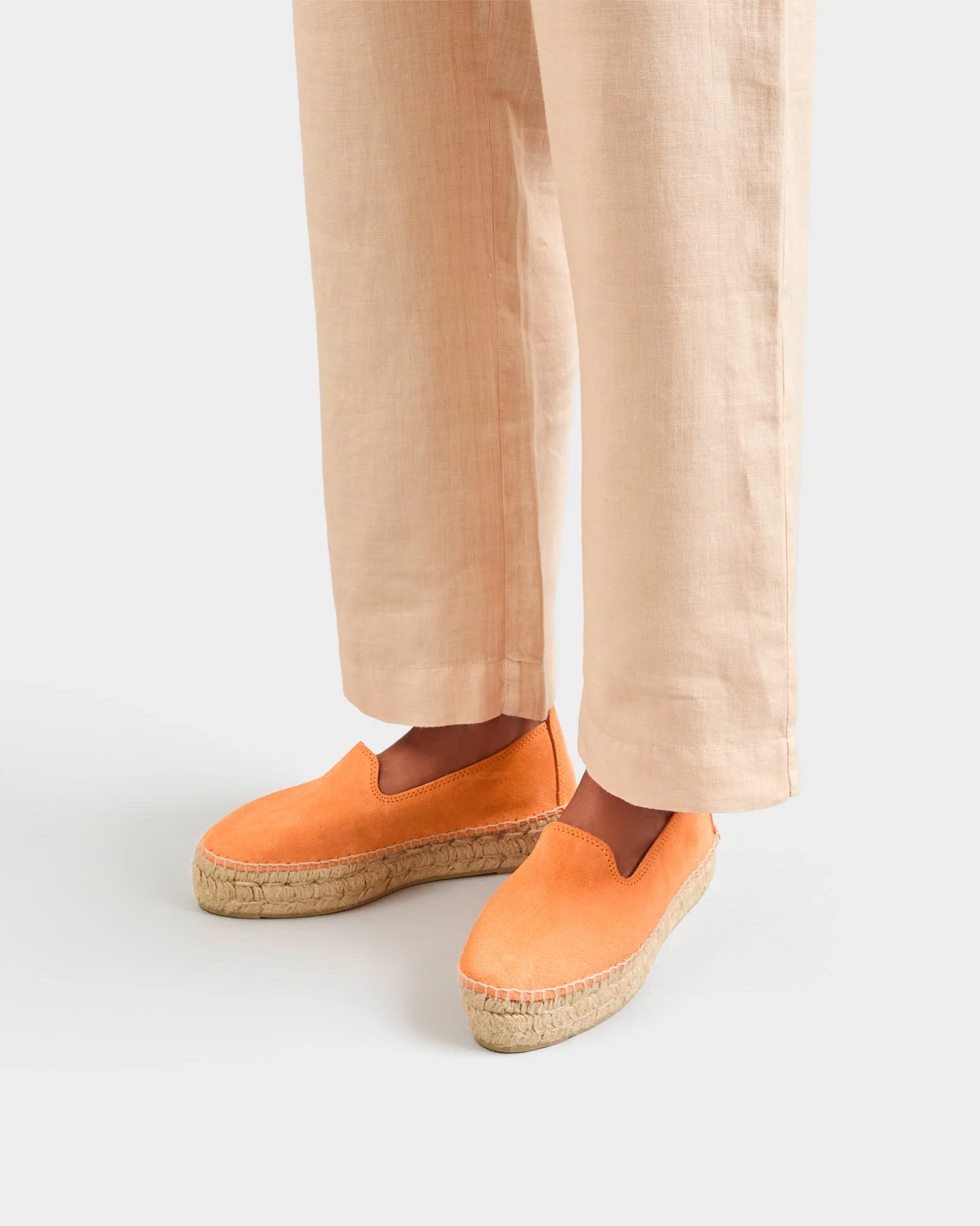 Suede Double Sole Espadrilles - R78D0 - Hamptons Island Peach - Image 2