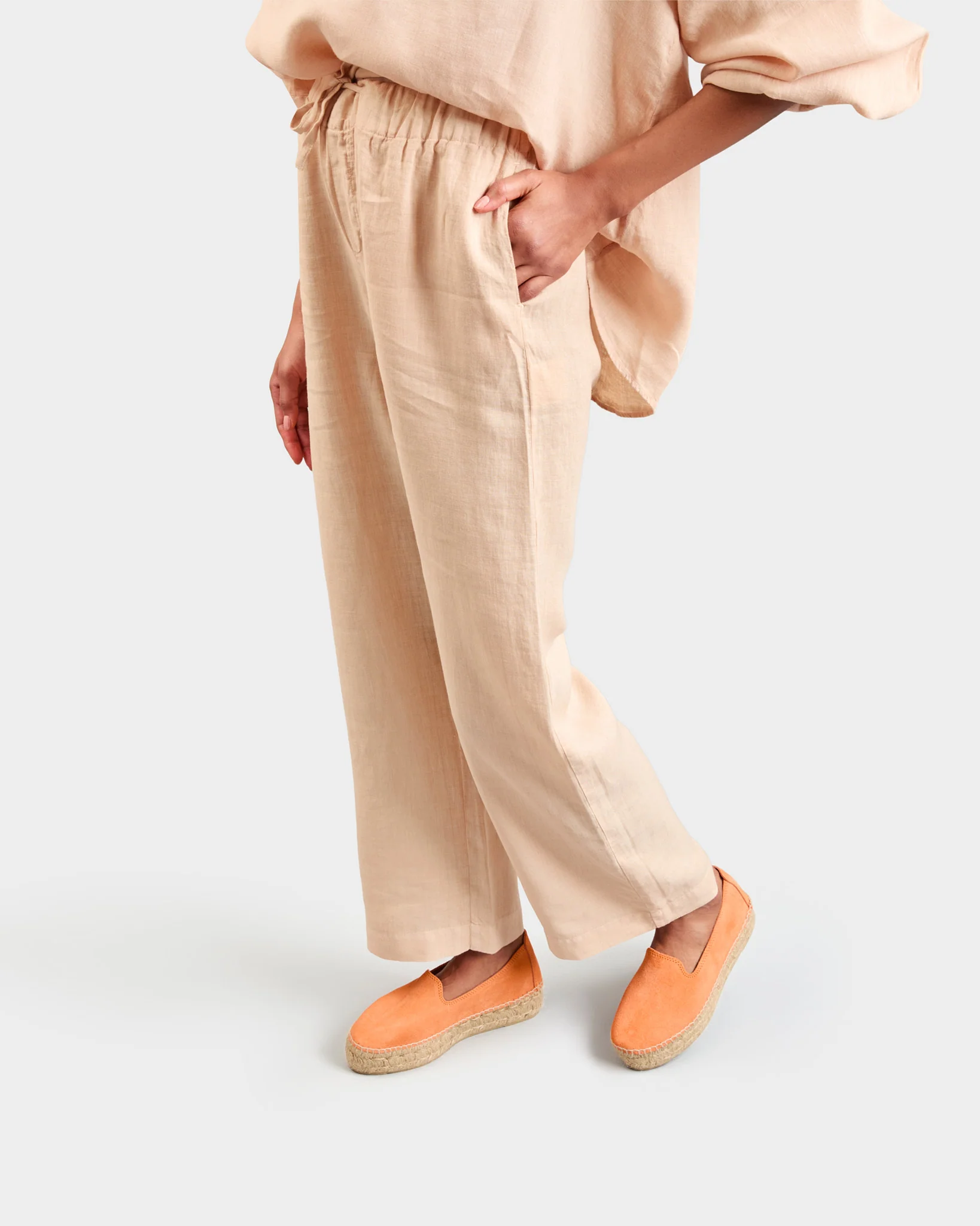 Suede Double Sole Espadrilles - R78D0 - Hamptons Island Peach - Image 5
