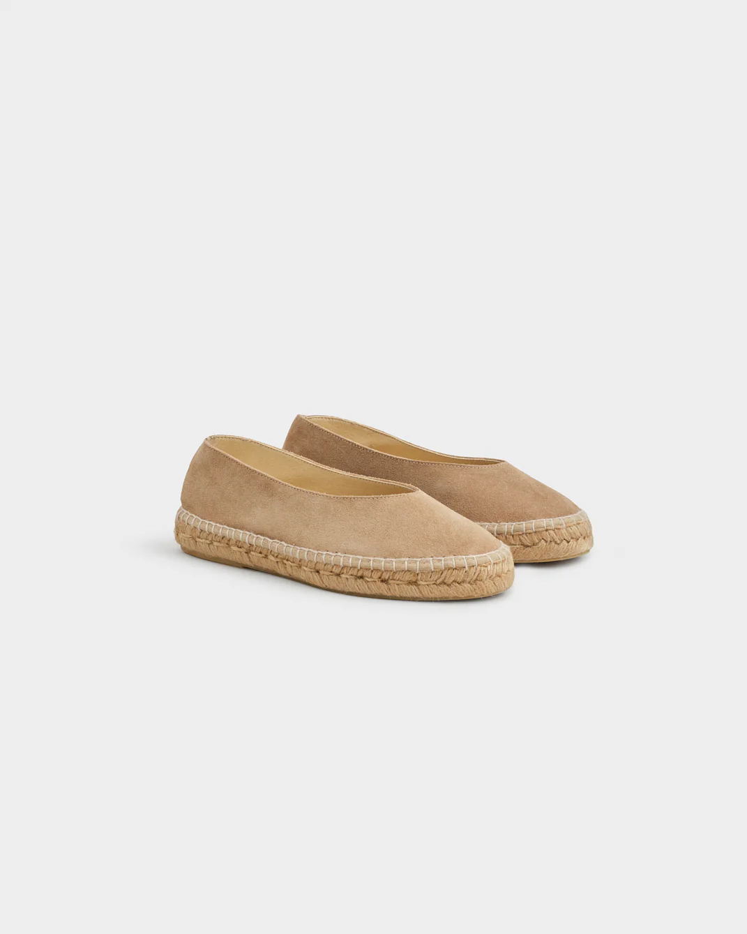 Suede Ballet Flat Espadrilles - W19BK - Hamptons Vintage Taupe - Image 3