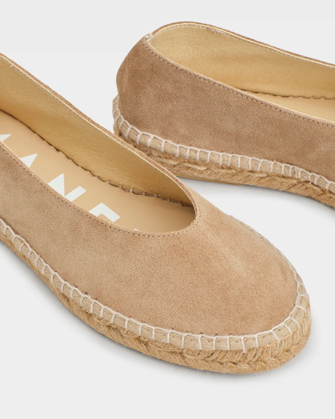 Suede Ballet Flat Espadrilles - W19BK - Hamptons Vintage Taupe - Image 4