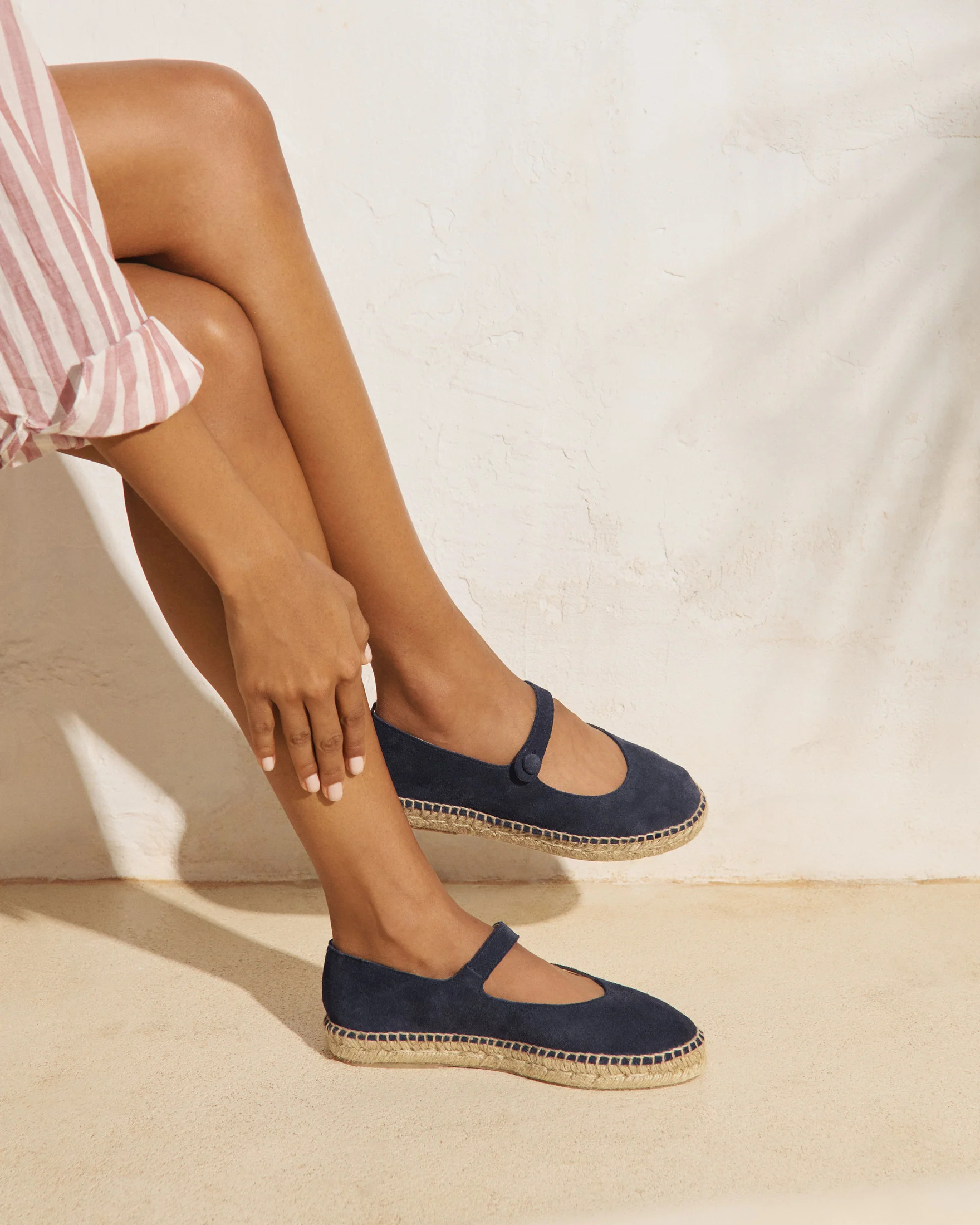 Suede Mary Jane Espadrilles - K15BP - Hamptons Patriot Blue - Image 5