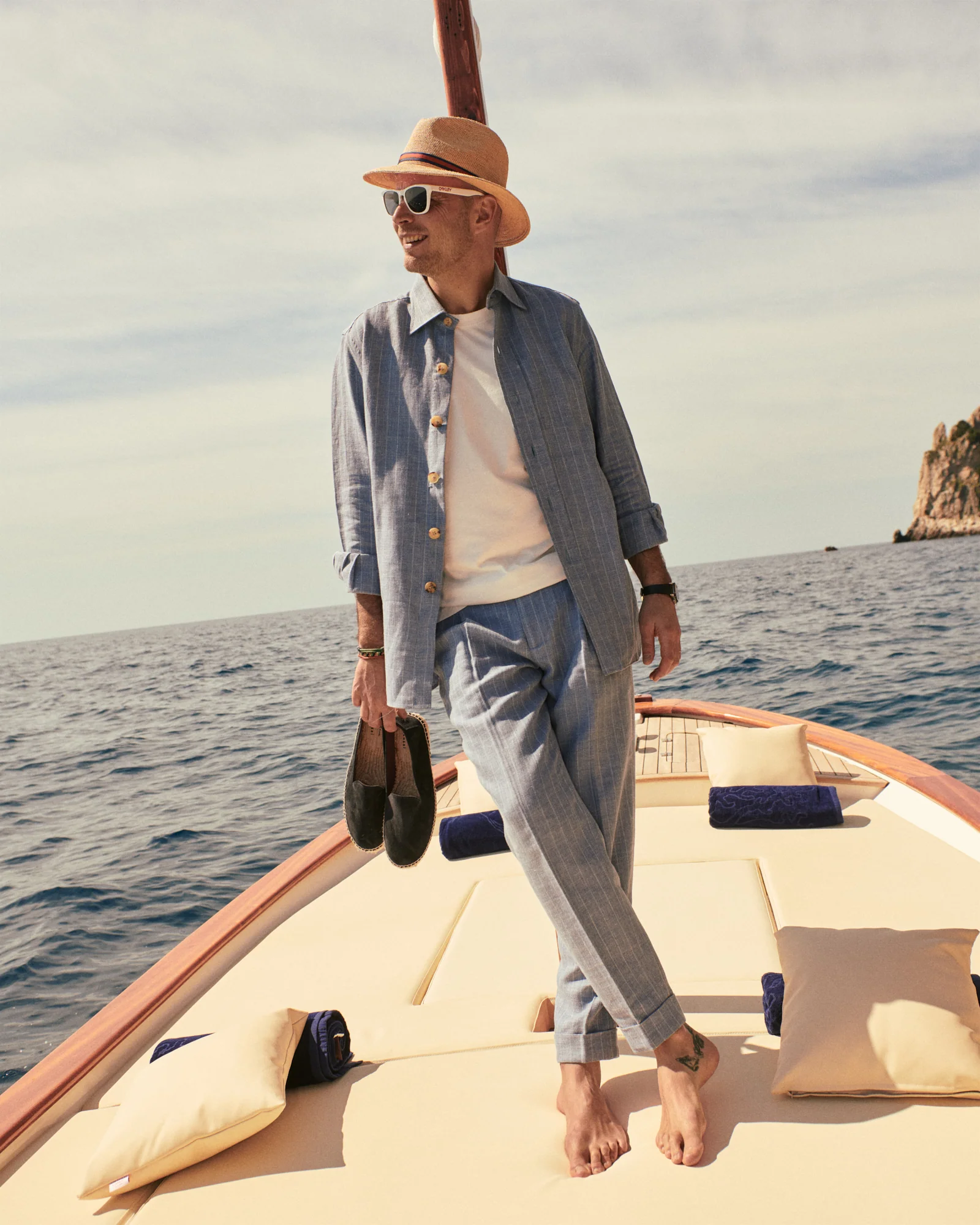 Tangana Suede Espadrilles - Q74C0 - Luca Rubinacci x ManebĂ Navy Blue - Image 6