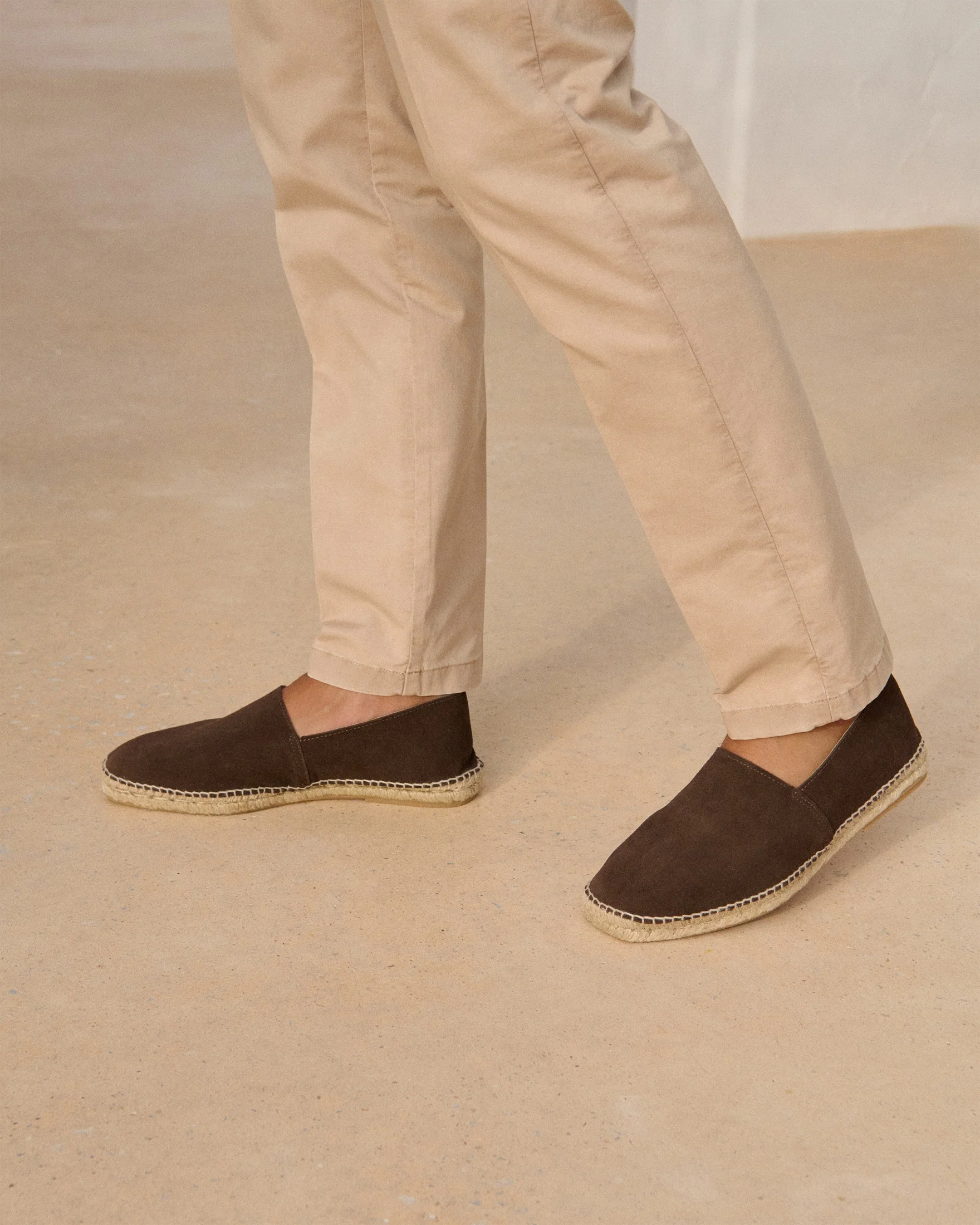 Suede Squared Toe Espadrilles - R57CQ - Hamptons Cocoa - Image 5