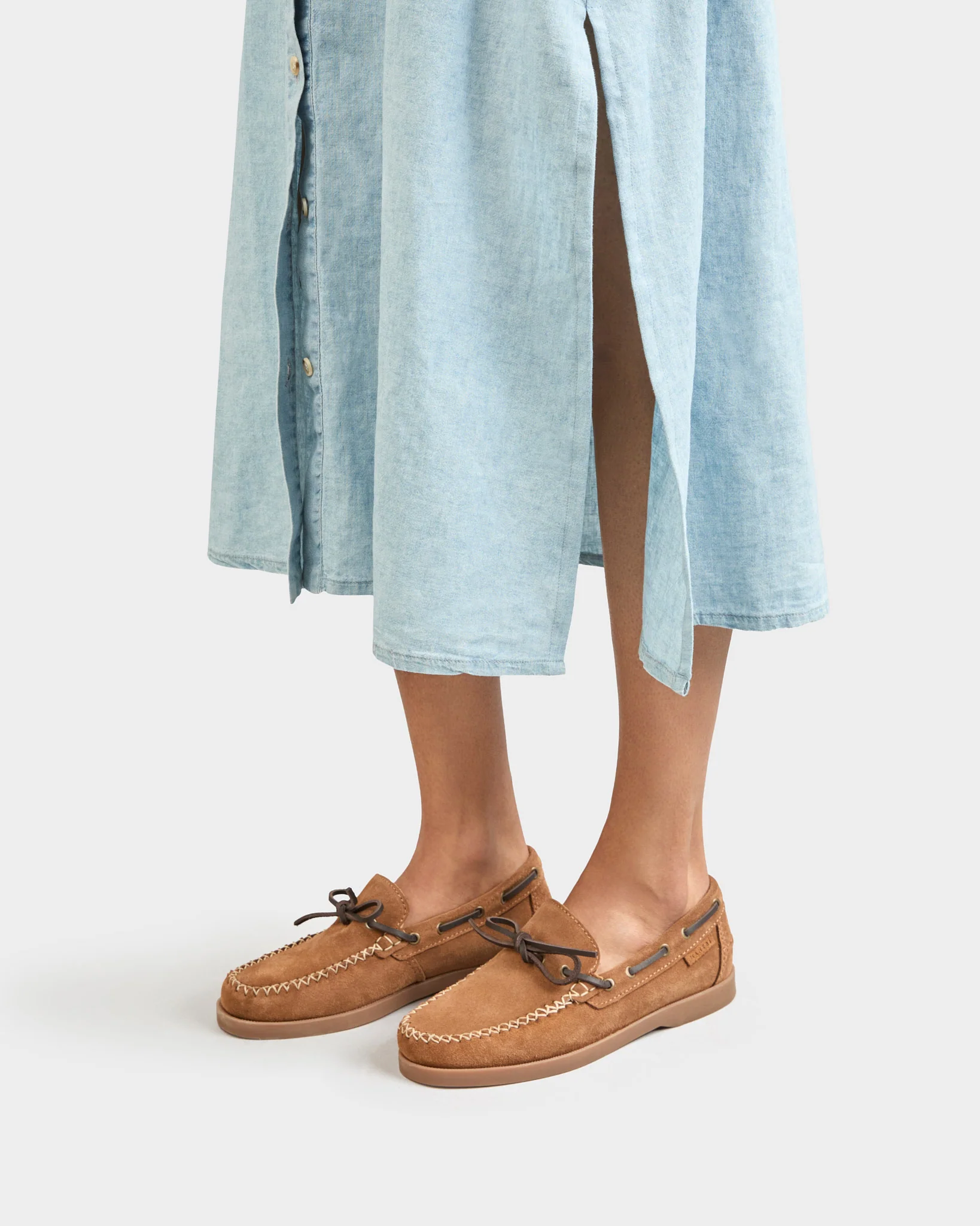 Suede Stitching Moccasins - R84RV - Hamptons - Almond - Image 2