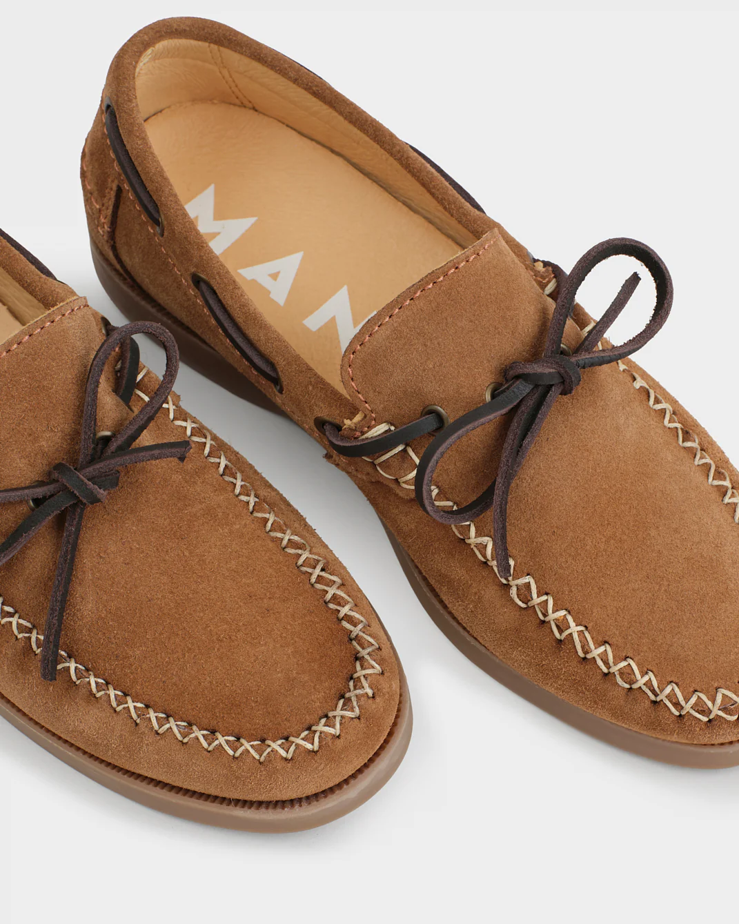 Suede Stitching Moccasins - R84RV - Hamptons - Almond - Image 4