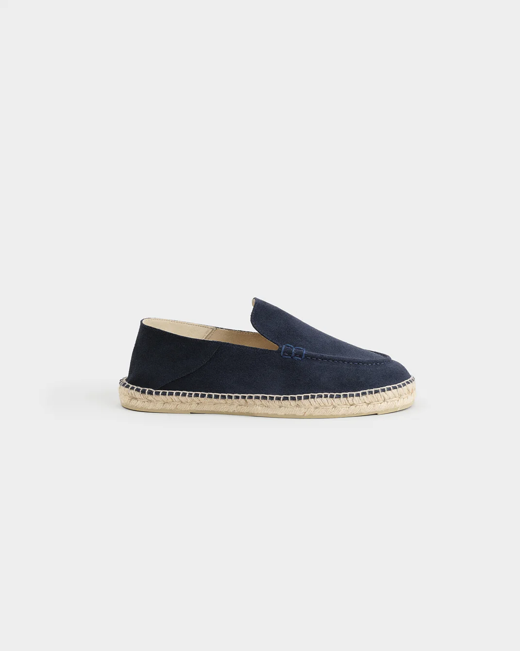 Suede Traveler Loafers Espadrilles - K16LT - Hamptons Patriot Blue With Stitching On Tone