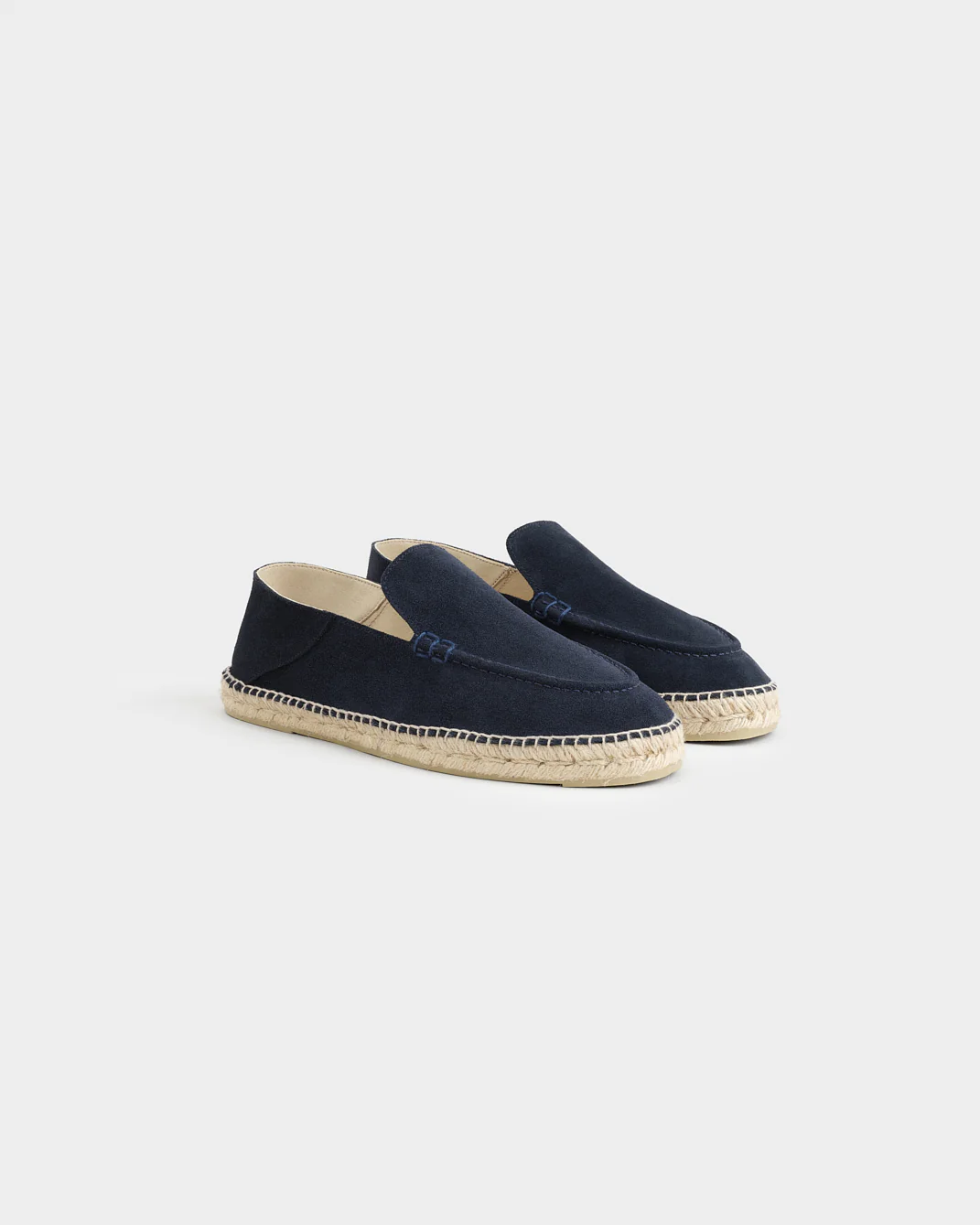 Suede Traveler Loafers Espadrilles - K16LT - Hamptons Patriot Blue With Stitching On Tone - Image 3