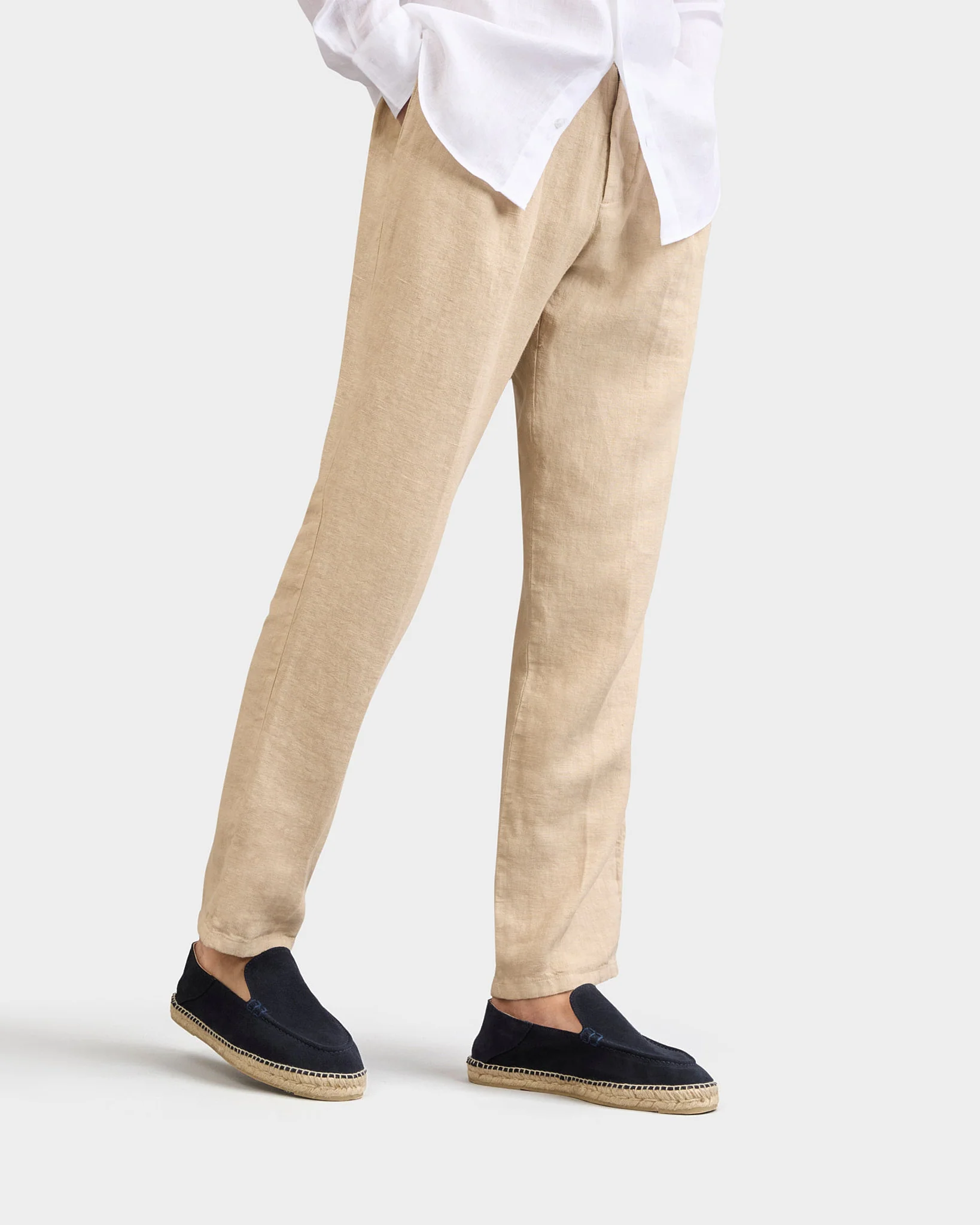 Suede Traveler Loafers Espadrilles - K16LT - Hamptons Patriot Blue With Stitching On Tone - Image 5