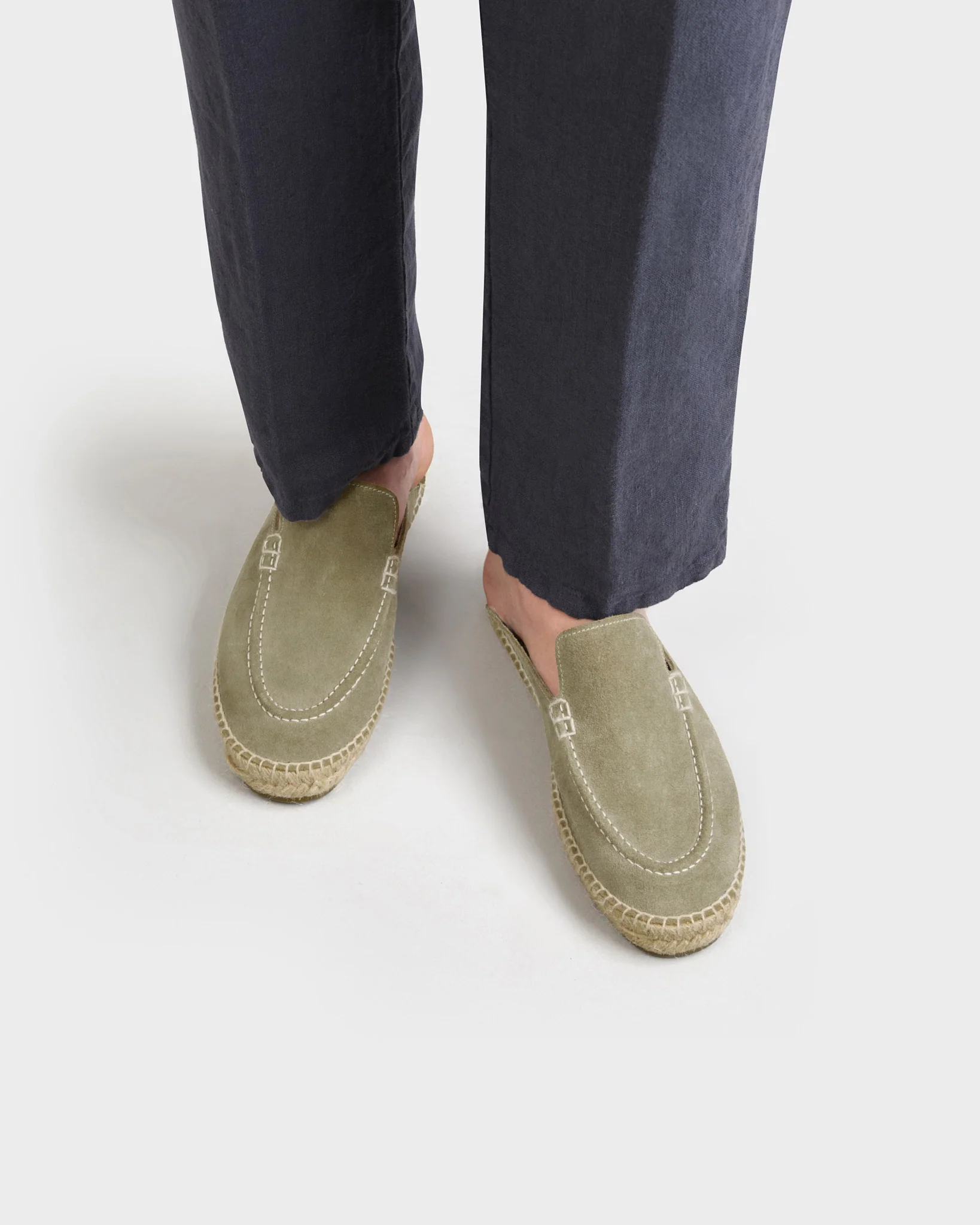 Suede Traveler Loafers Mules - R44MT - Hamptons Forest - Image 2