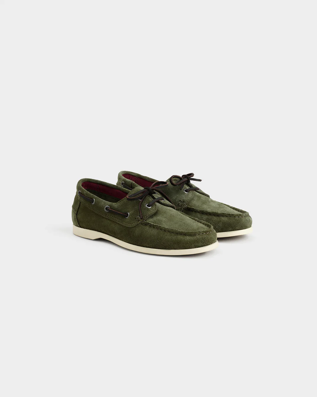 Swan Suede Boat-Shoes - X24KM - Luca Rubinacci X Manebí - Tailored Sage - Image 3