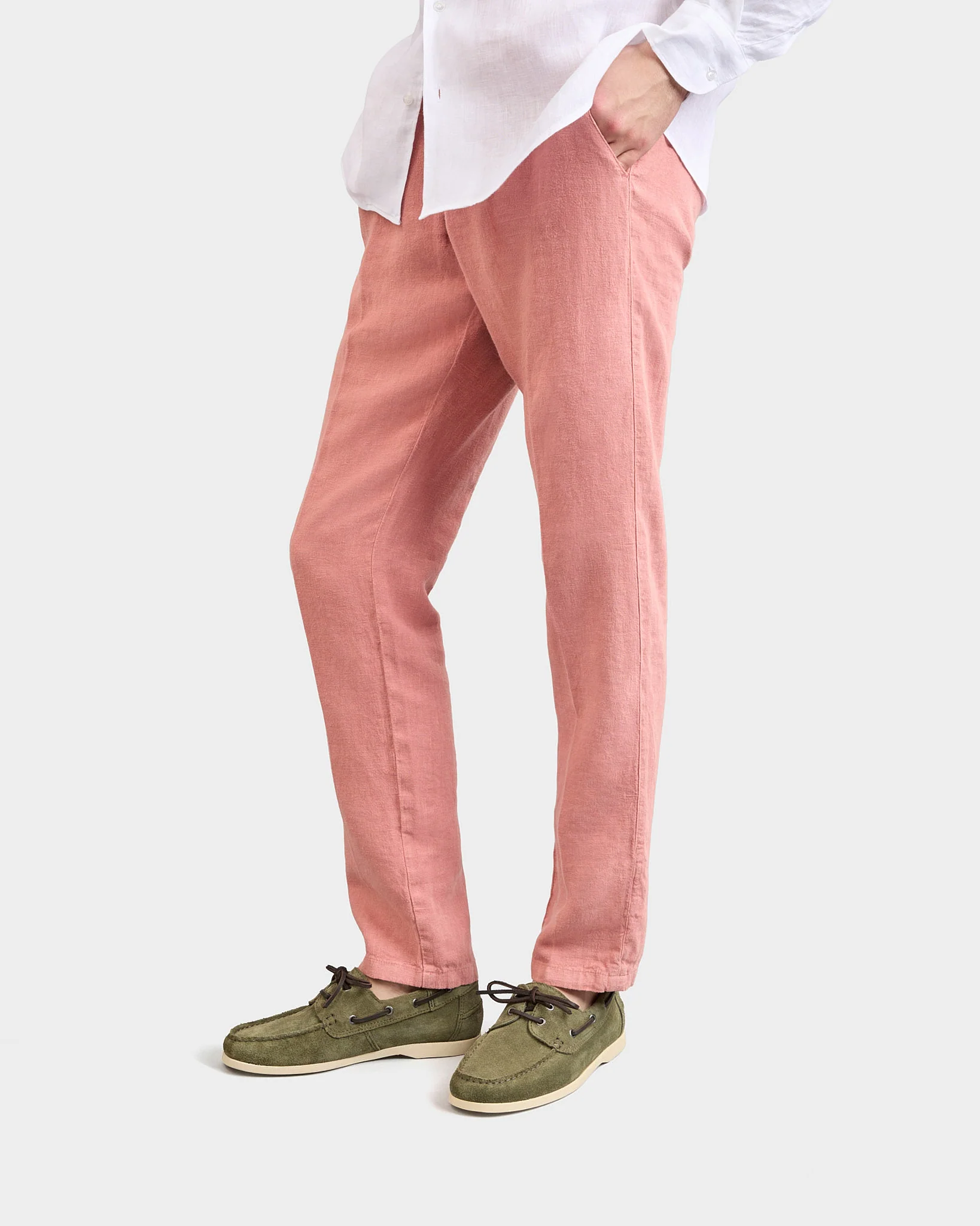 Swan Suede Boat-Shoes - X24KM - Luca Rubinacci X Manebí - Tailored Sage - Image 5