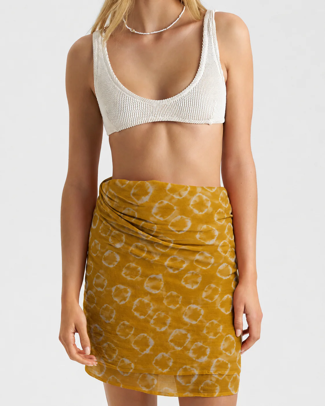 Tie Dye Ikat Arielle Sarong - C98CG - Golden Ochre
