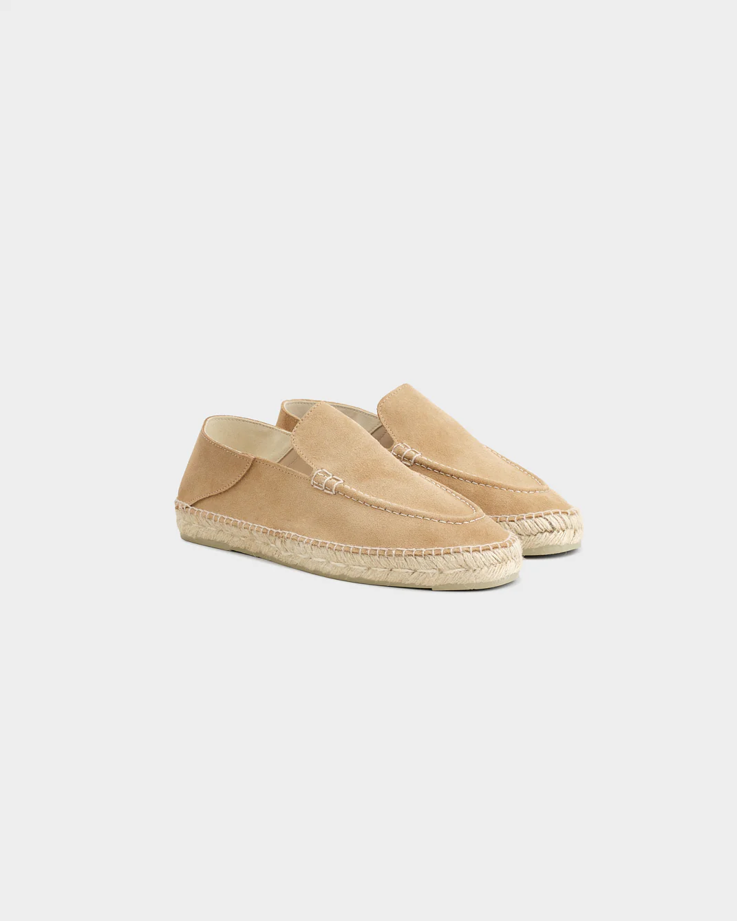 Suede Traveler Loafers Espadrilles - M28LT - Hamptons Washed Beige - Image 3