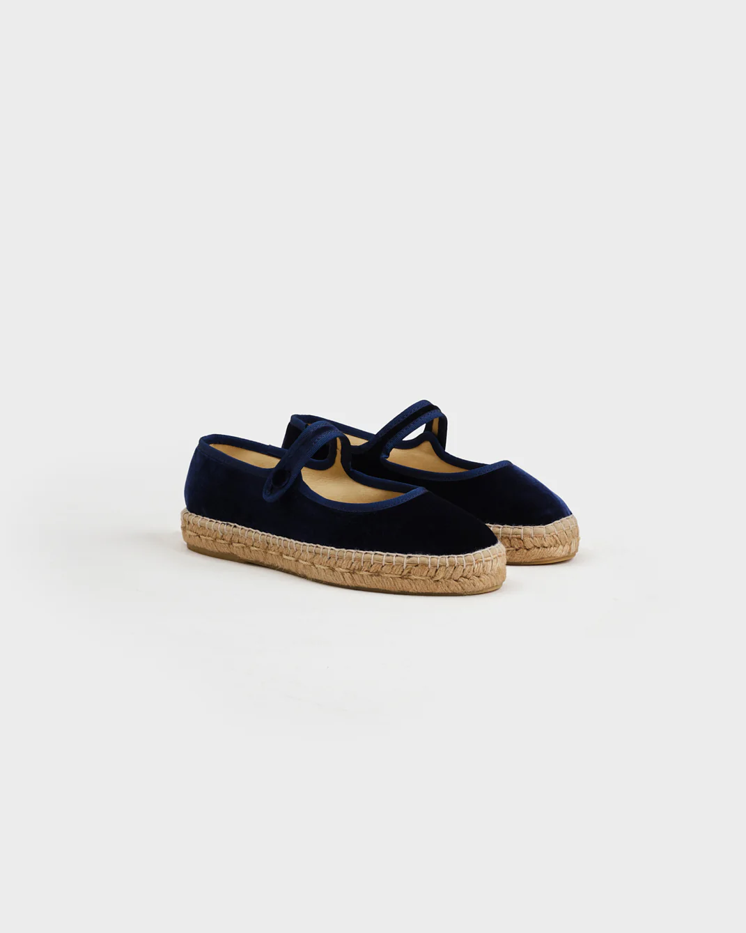 Velvet Mary Jane Espadrilles - Z80BP - Monaco Navy Blue - Image 3
