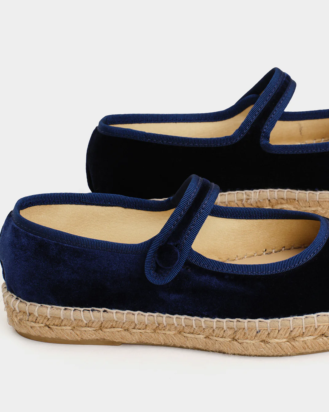 Velvet Mary Jane Espadrilles - Z80BP - Monaco Navy Blue - Image 4