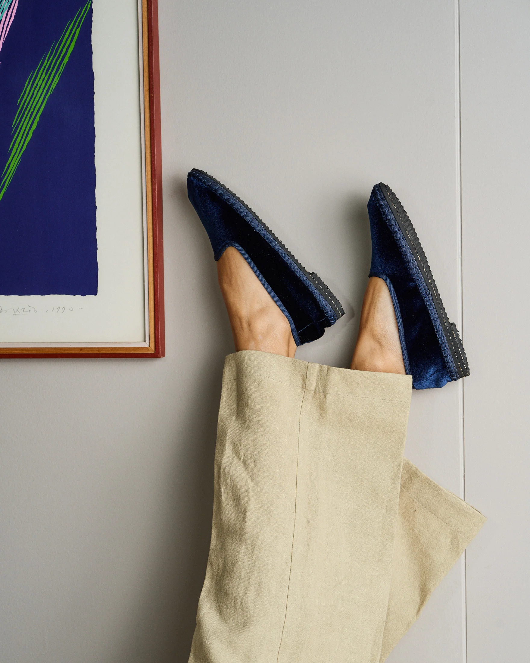 Velvet Venetian Slippers - Z81VF - Monaco Navy Blue - Image 7