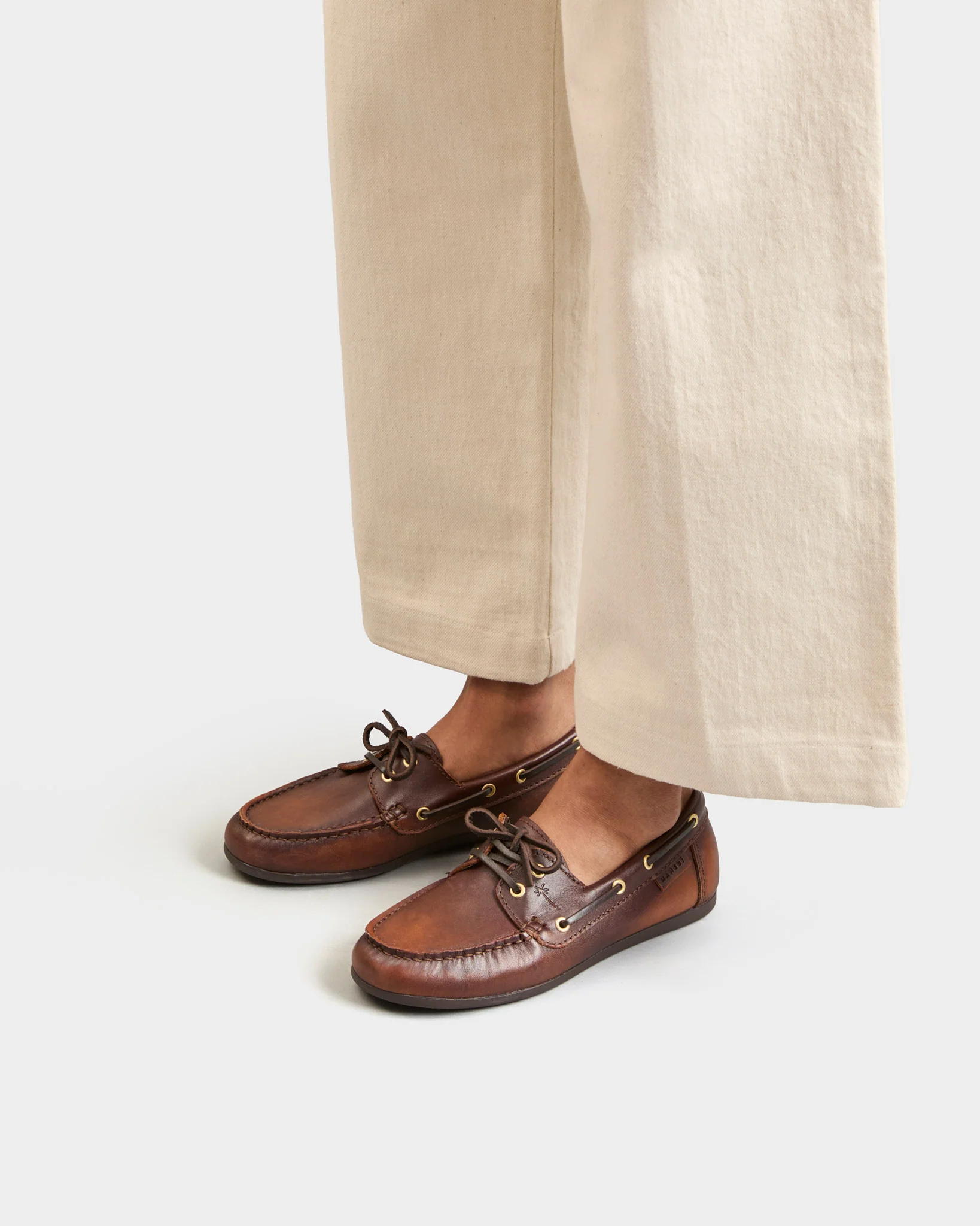Vintage Leather Deck Shoes - W35RU - Canyon - Brown - Image 2