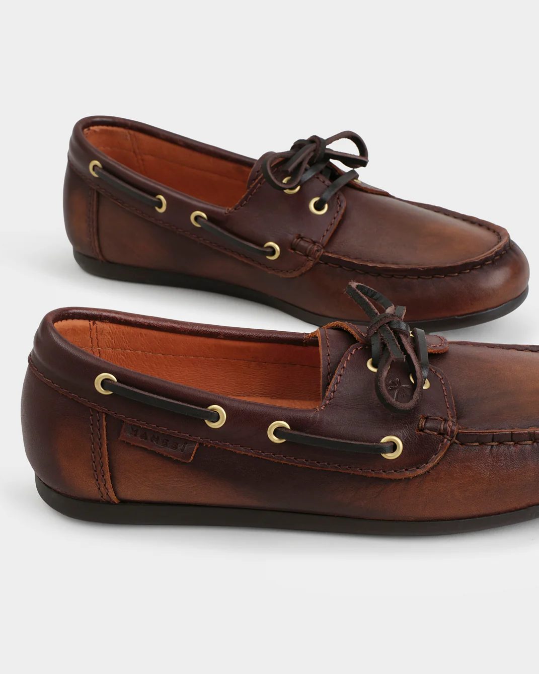 Vintage Leather Deck Shoes - W35RU - Canyon - Brown - Image 8