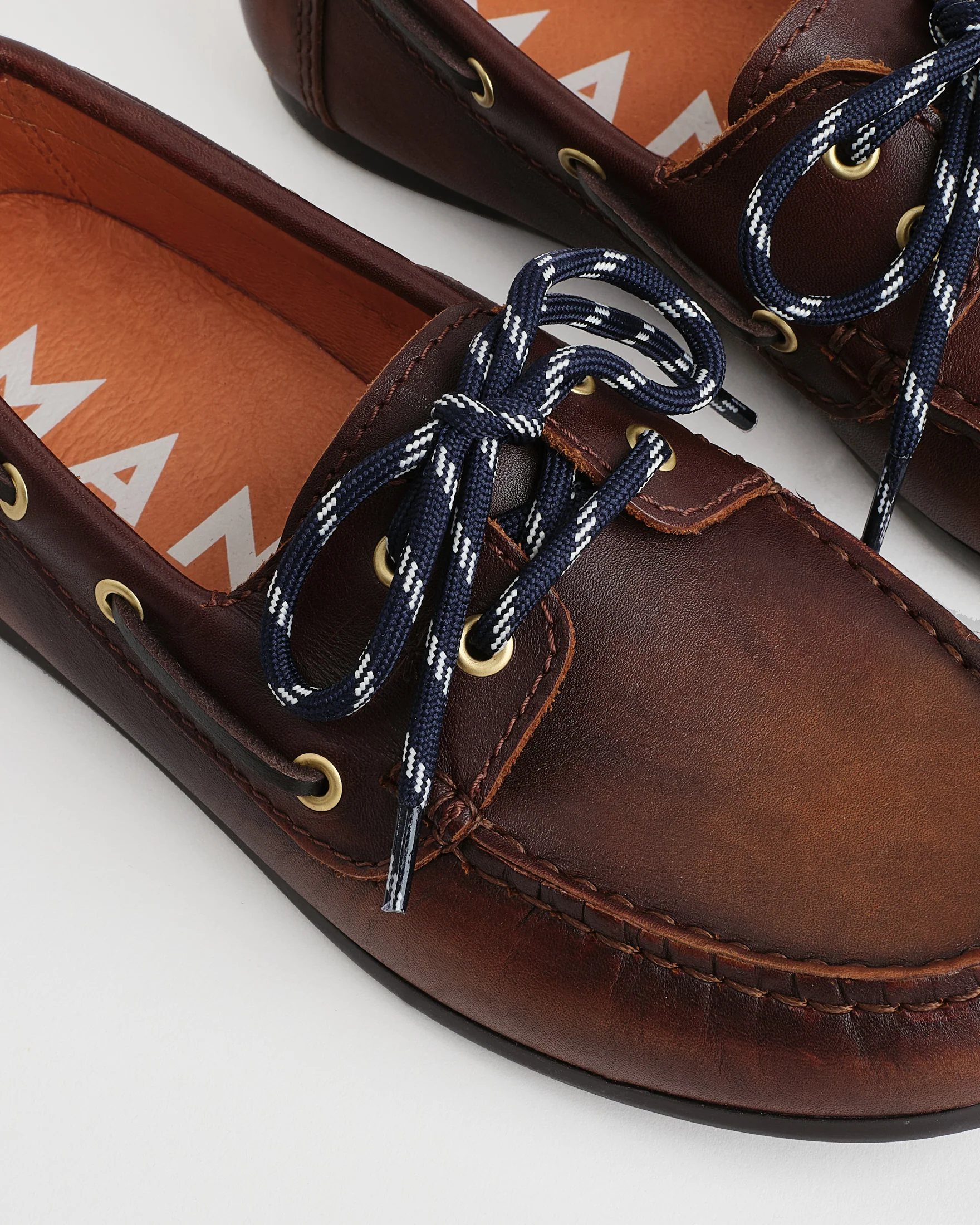 Vintage Leather Deck Shoes - W35RU - Canyon - Brown - Image 9