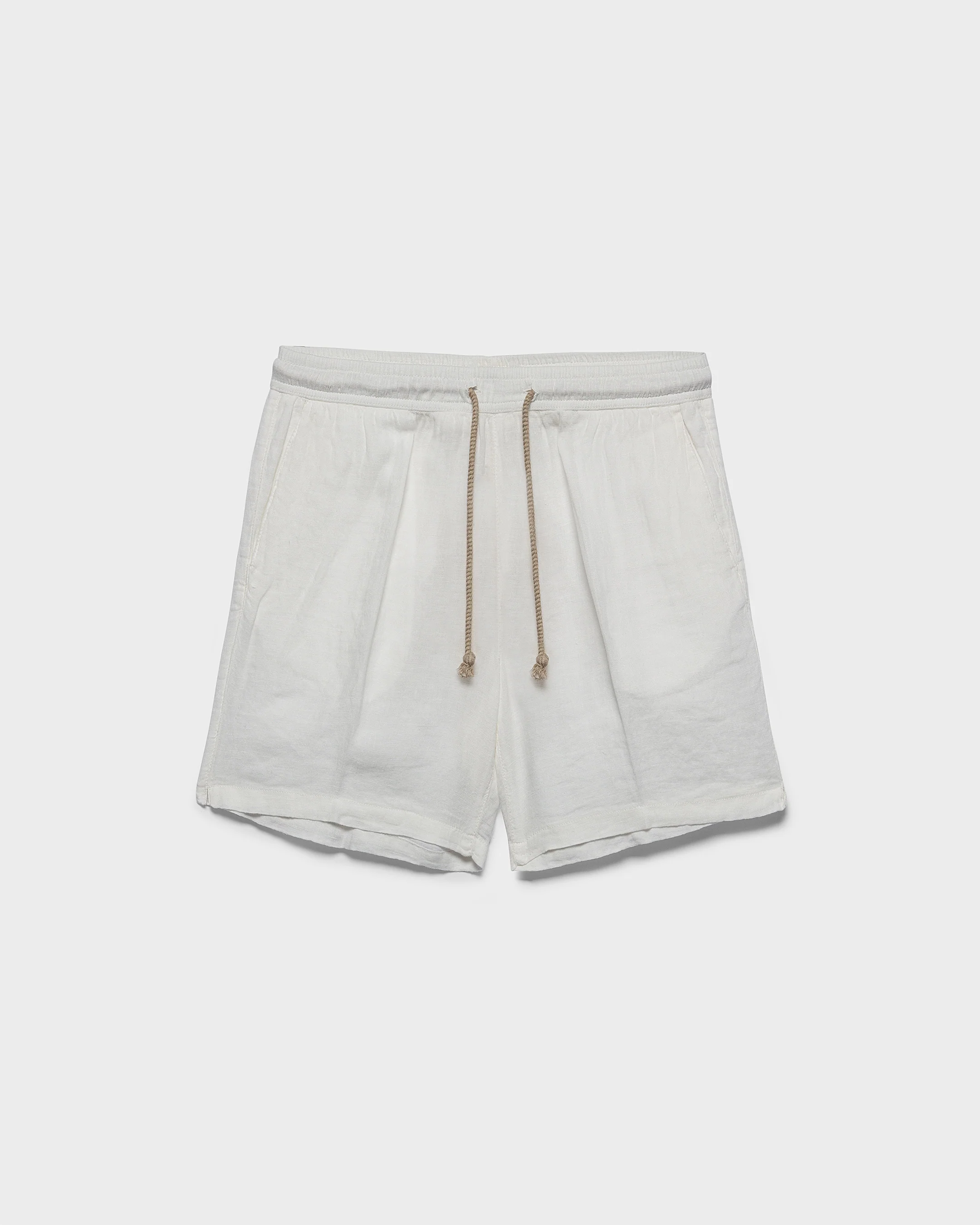 Washed Linen Malibu Shorts - M51ML - Off White - Image 5