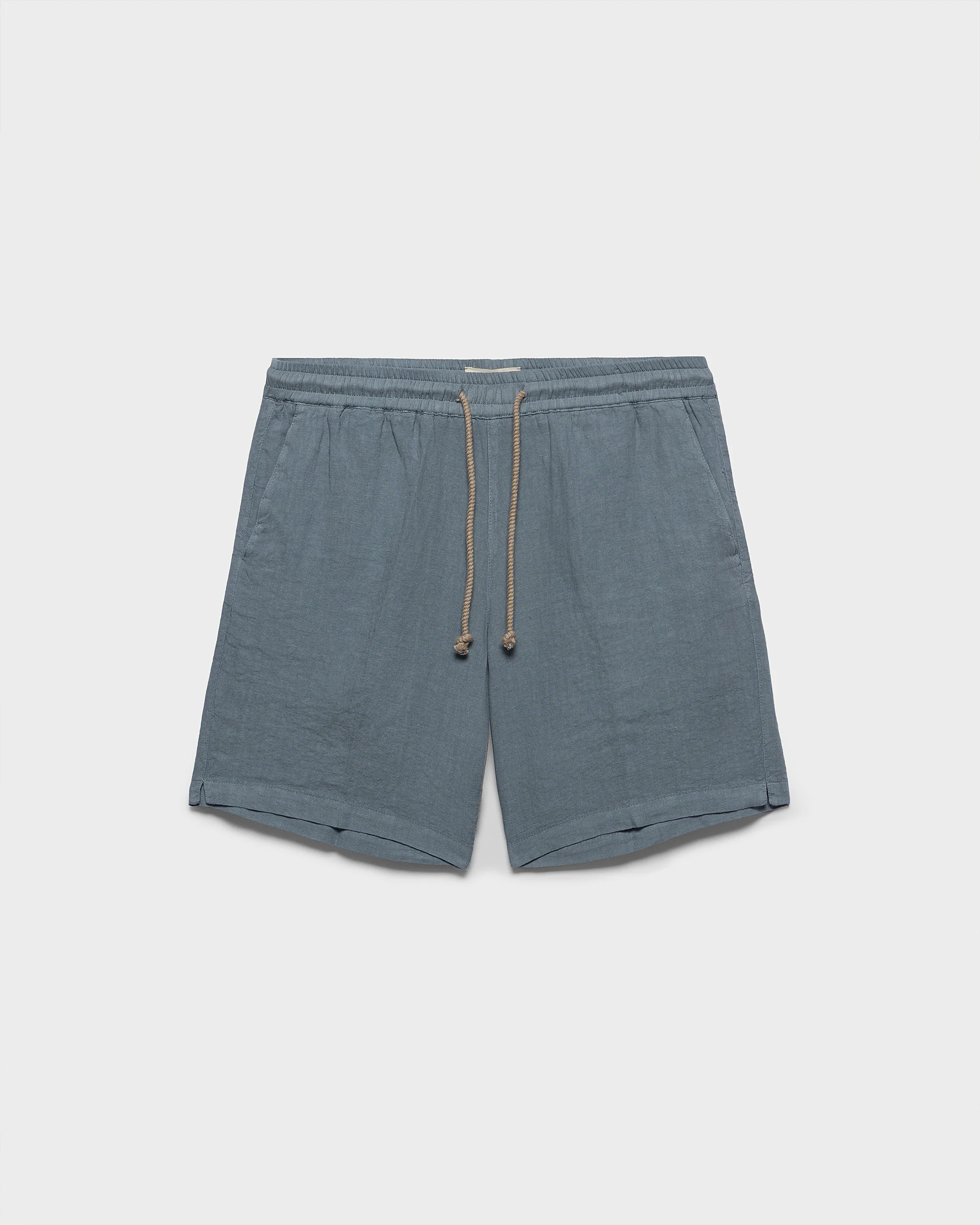 Washed Linen Malibu Shorts - K17ML - Grey Blue - Image 5
