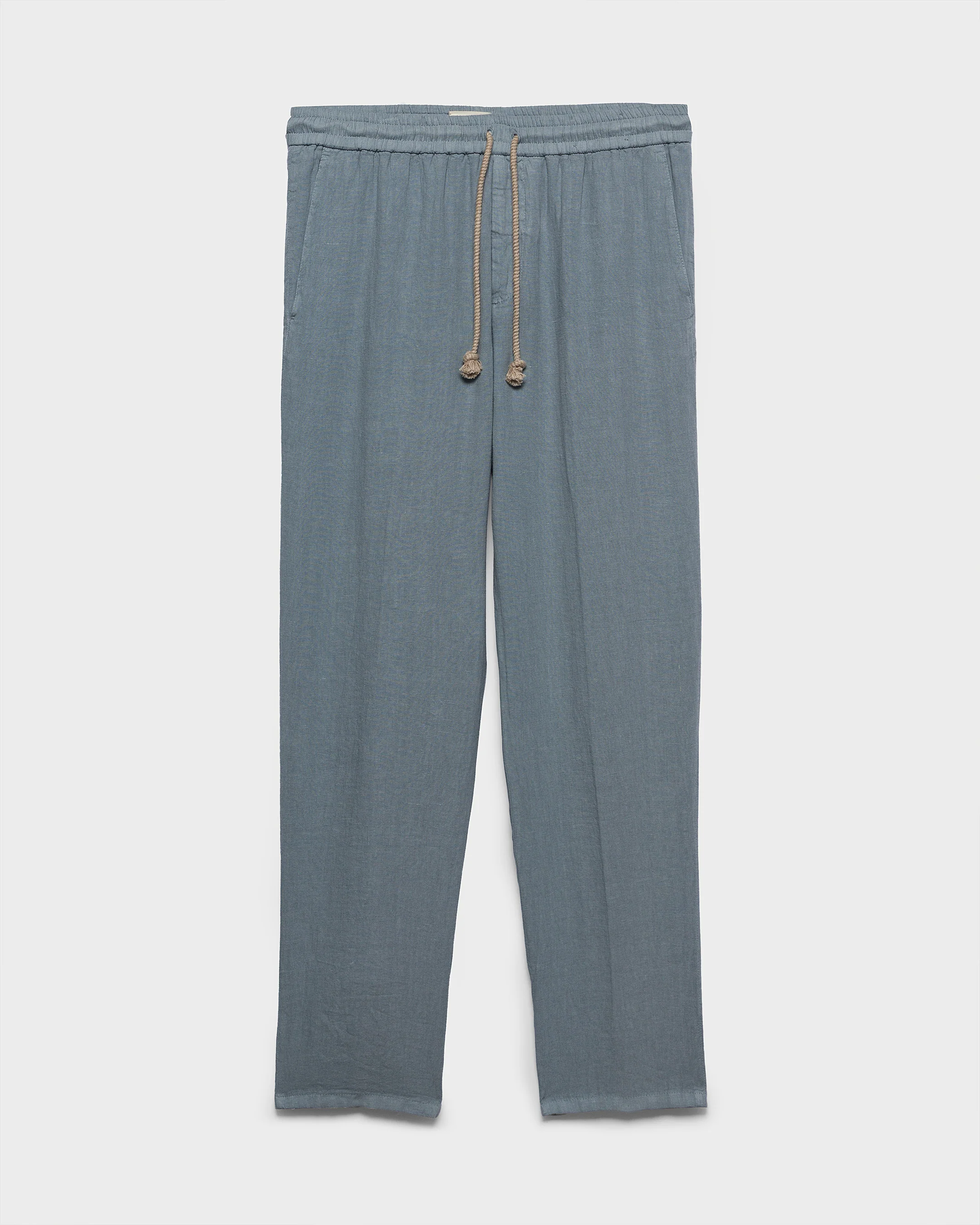 Washed Linen Venice Trousers - K17VE - Grey Blu - Image 5