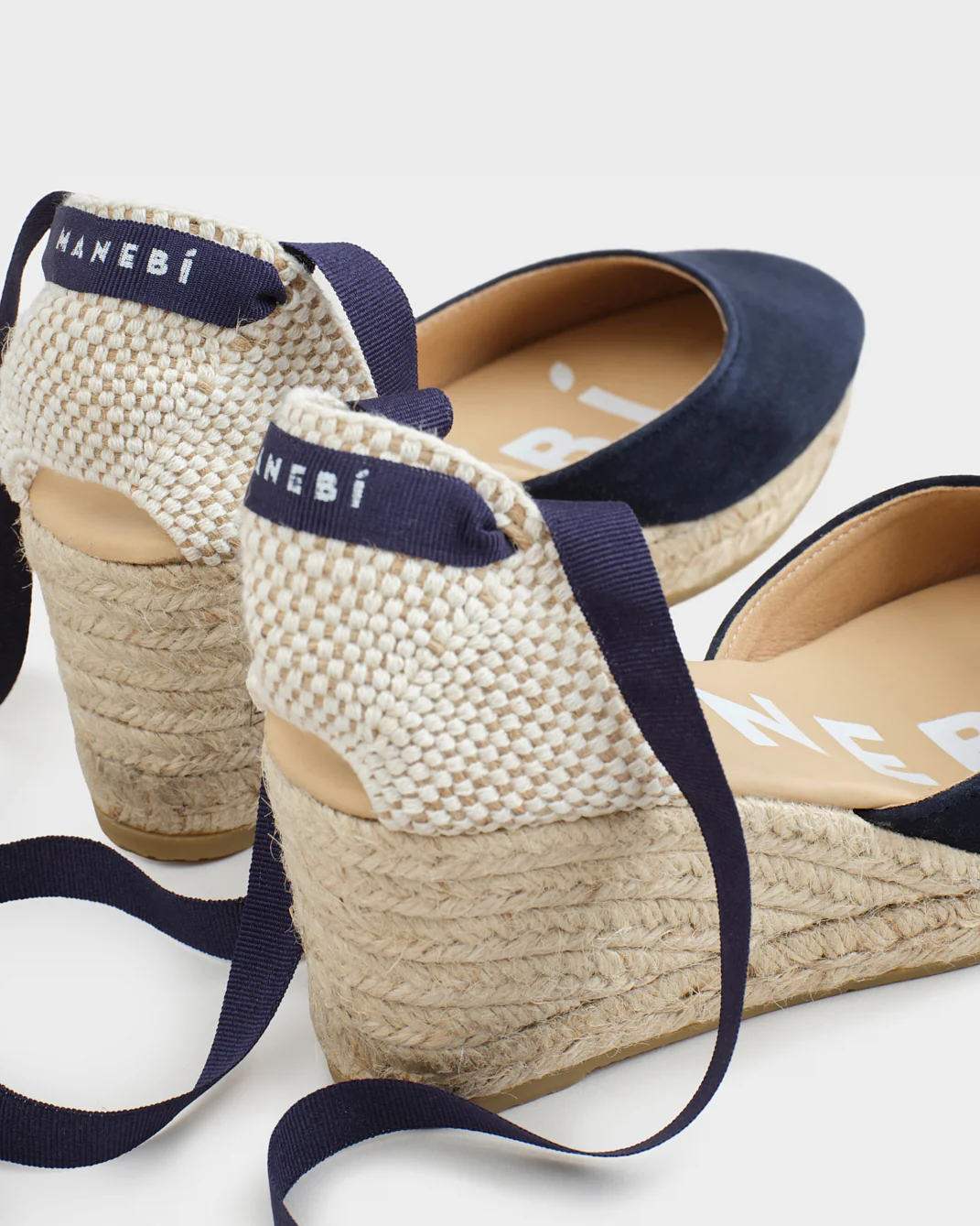 Suede Low Wedge Espadrilles - M15WL - Hamptons Patriot Blue - Image 4