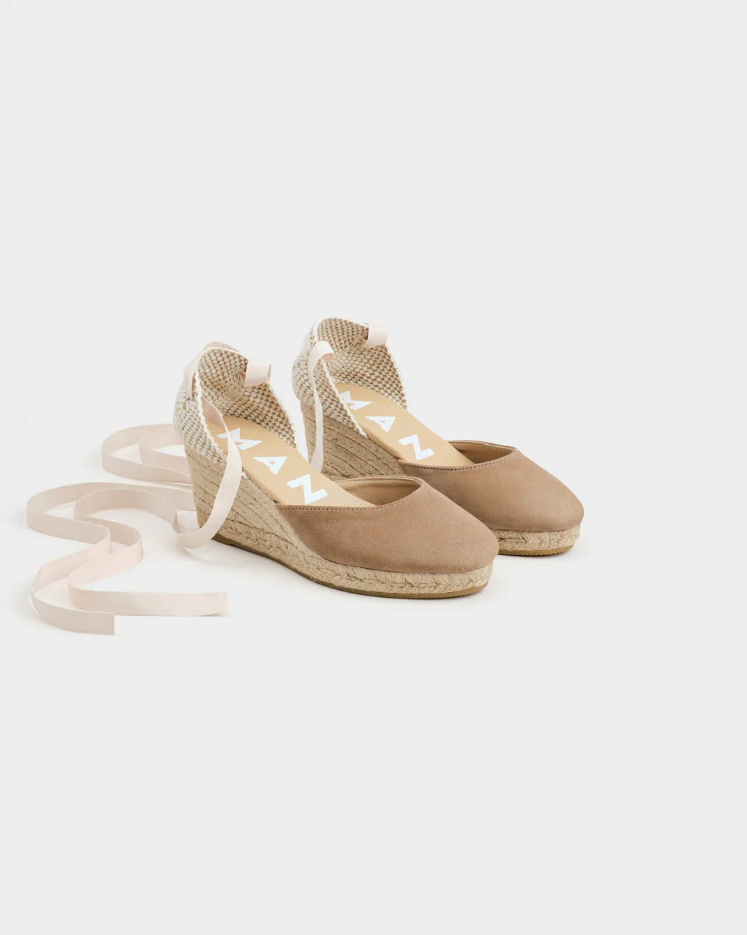 Suede Low Wedge Espadrilles - W19WL - Hamptons Vintage Taupe